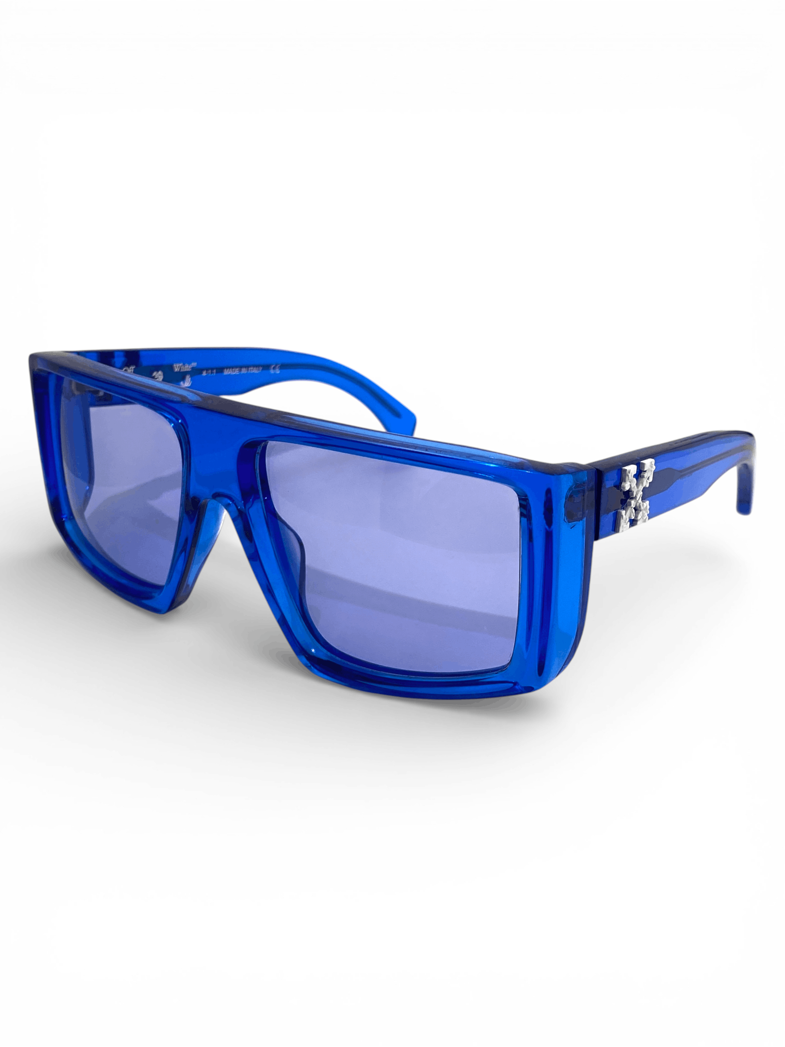Off-White OFF WHITE Arrows Logo Alps Oversized Square Blue Sunglasses Size ONE SIZE - 3 Thumbnail