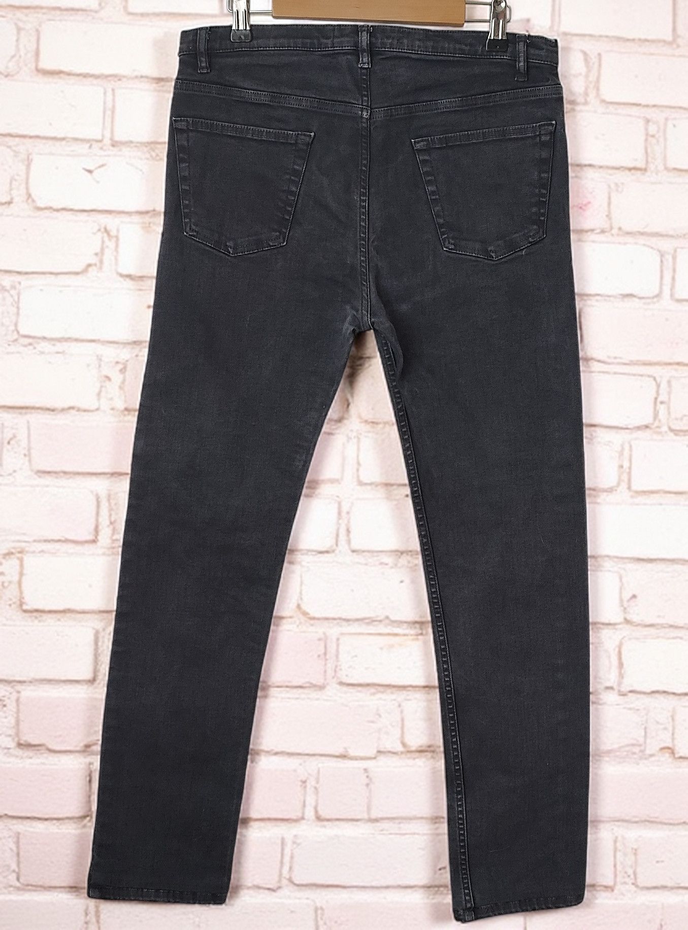 Balenciaga Skinny Fit Washed Black Denim Pants