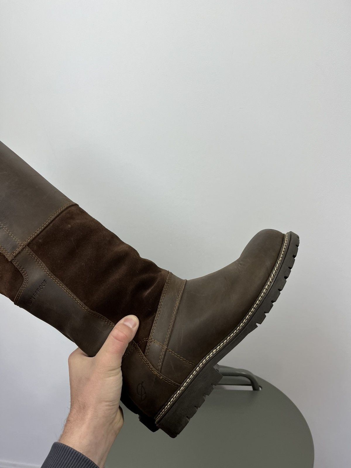 Other Waterproof Leather Knee High Boots Riding Outdoor EU 40 Size US 9 / IT 39 - 10 Thumbnail