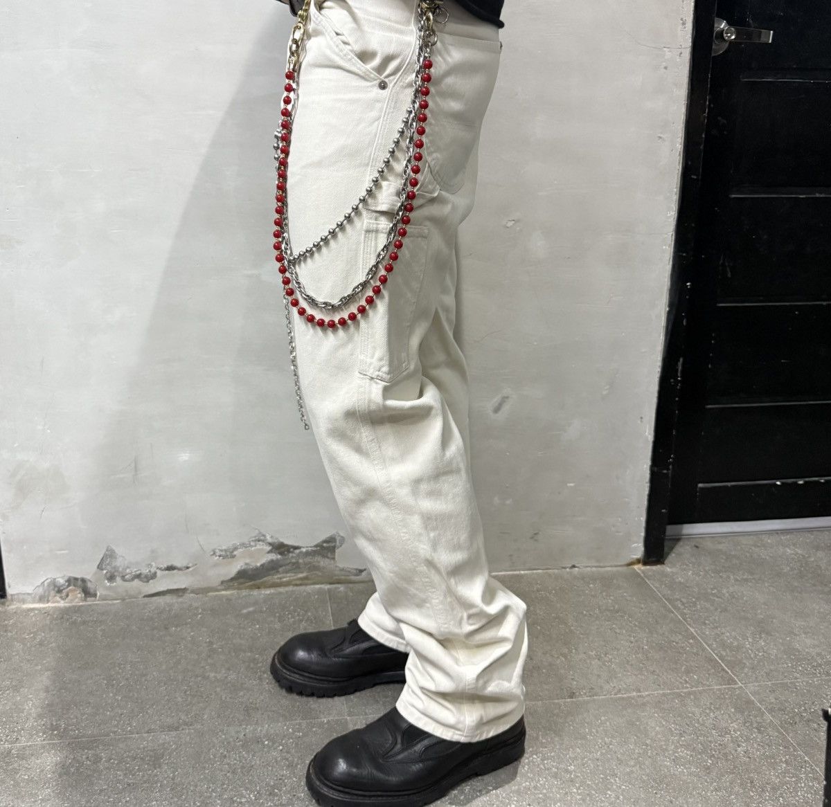 Harley Davidson Harley-Davidson Made in Italy Utility Carpenter Pants Y2k Size US 31 - 13 Thumbnail