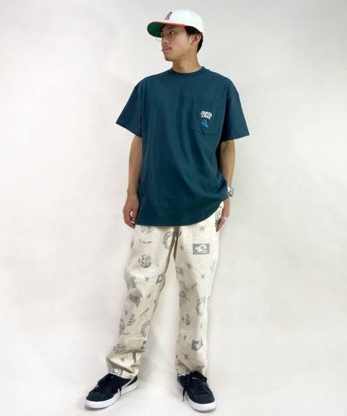 Santa Cruz Skateboards Rare!! santa cruz pocket tee forest green embroidered logo Size US XL / EU 56 / 4 - 6 Thumbnail