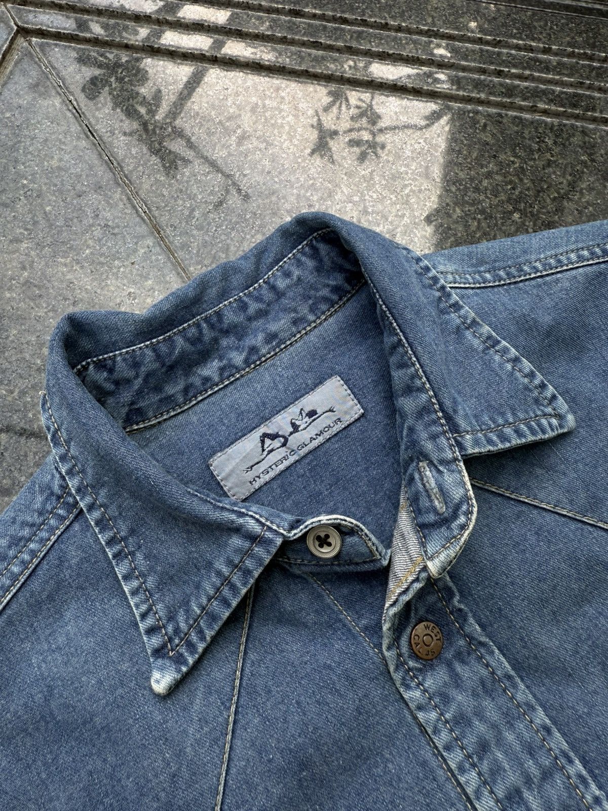 Hysteric Glamour 90’s HYSTERIC GLAMOUR RARE DENIM Y2K JAPANESE POCKET SHIRT Size US L / EU 52-54 / 3 - 11 Thumbnail