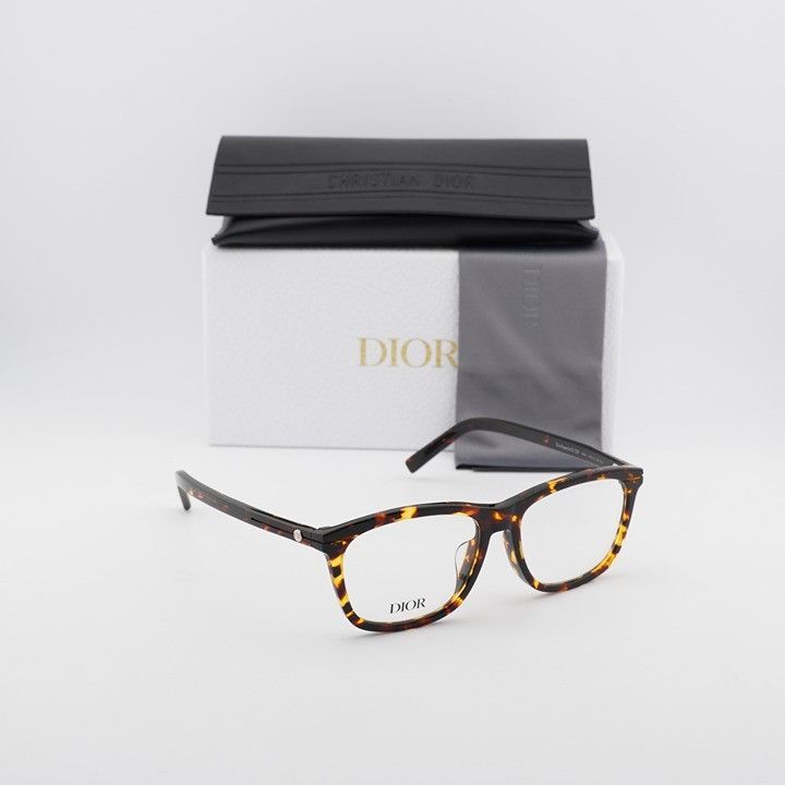 Dior Dior DIORESSENTIALO S2F 2400 Eyeglasses Havana 54mm Square Size ONE SIZE - 10 Thumbnail