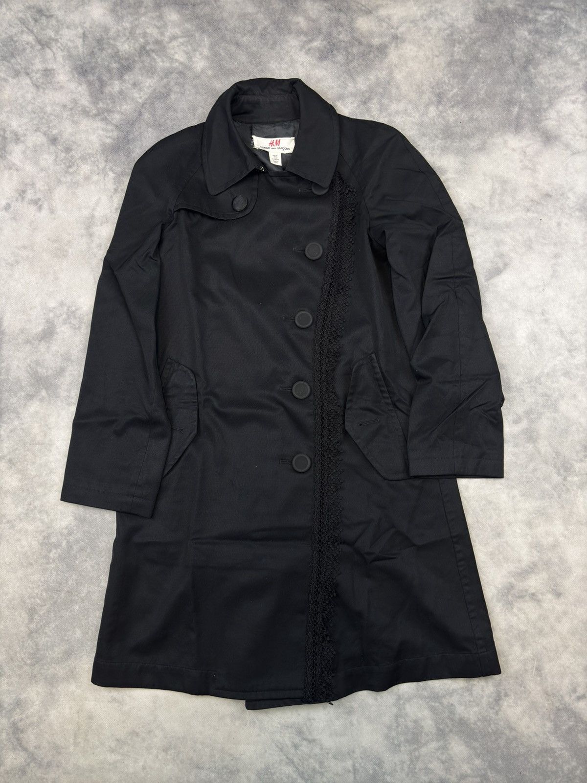 Comme des Garcons × Japanese Brand × Vintage HM x CDG Comme des Garcons Coat Black Avant Garde Japanese Size S / US 4 / IT 40 - 1 Thumbnail