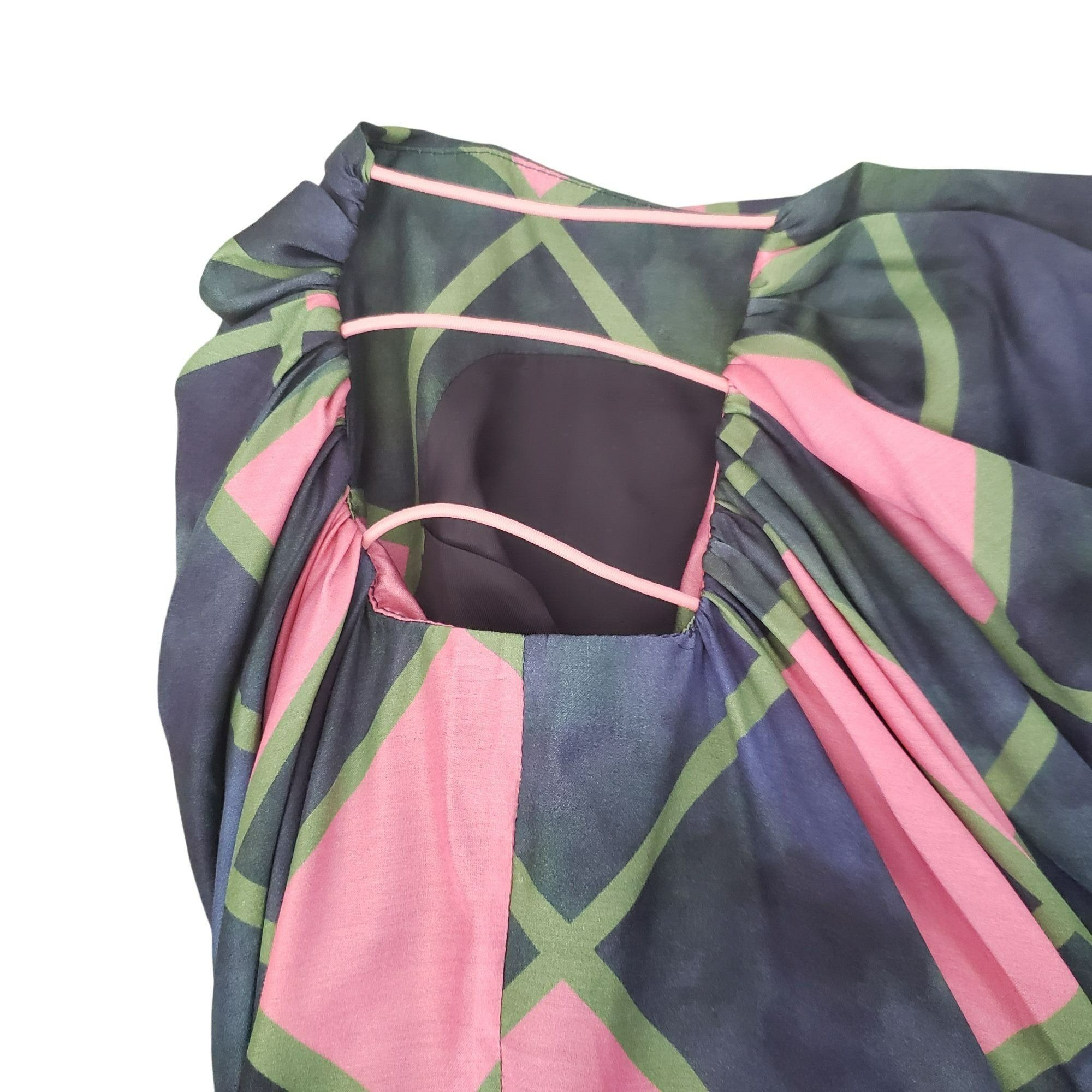 Ahluwalia NEW Ahluwalia Patel Cutout Draped Printed Satin Mini Skirt Size 36" / US 14 / IT 50 - 10 Thumbnail