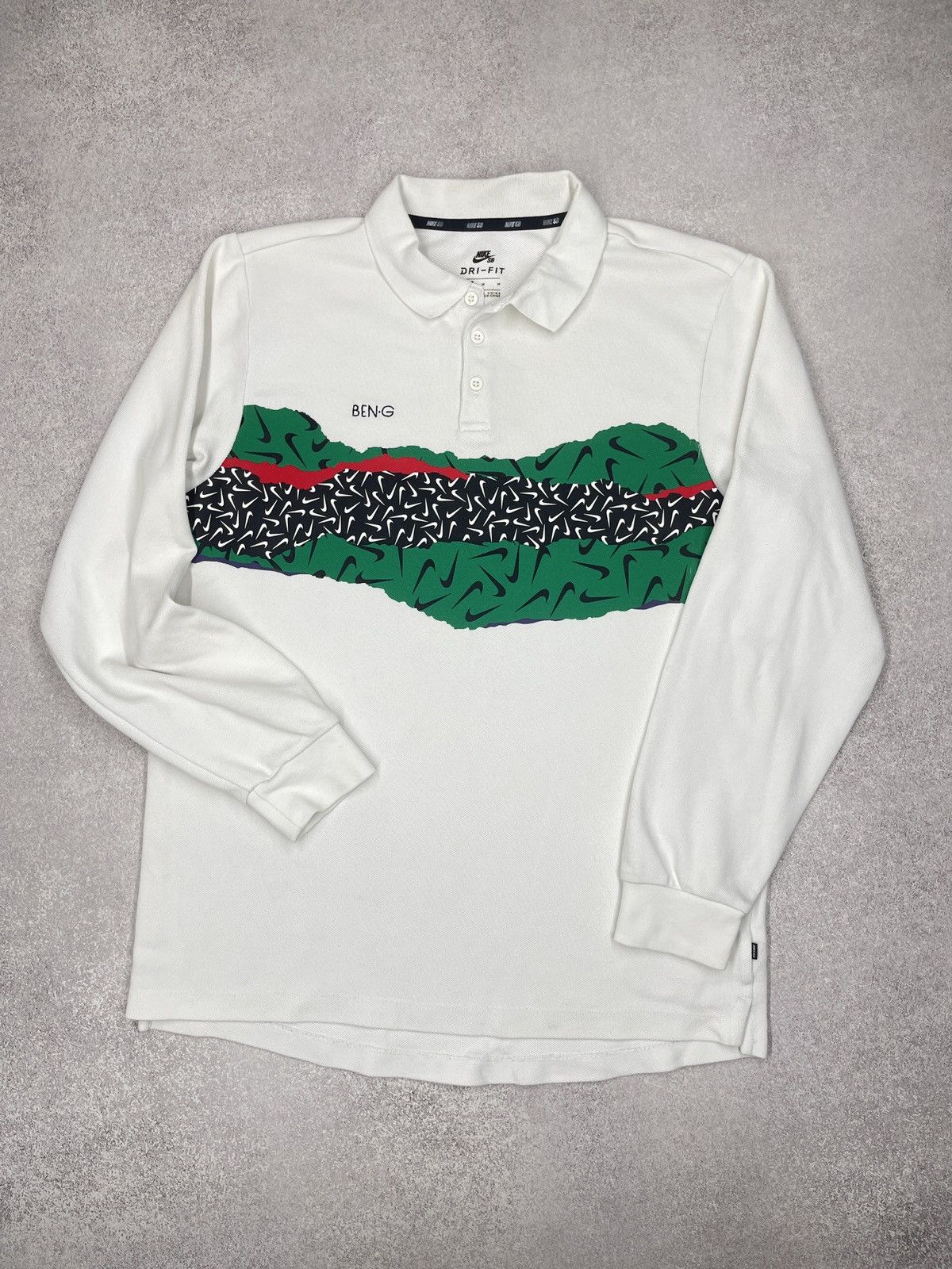 Nike Nike SB Dri Fit Ben G Skaterboards Polo Longsleeve Rugby Size US M / EU 48-50 / 2 - 2 Thumbnail