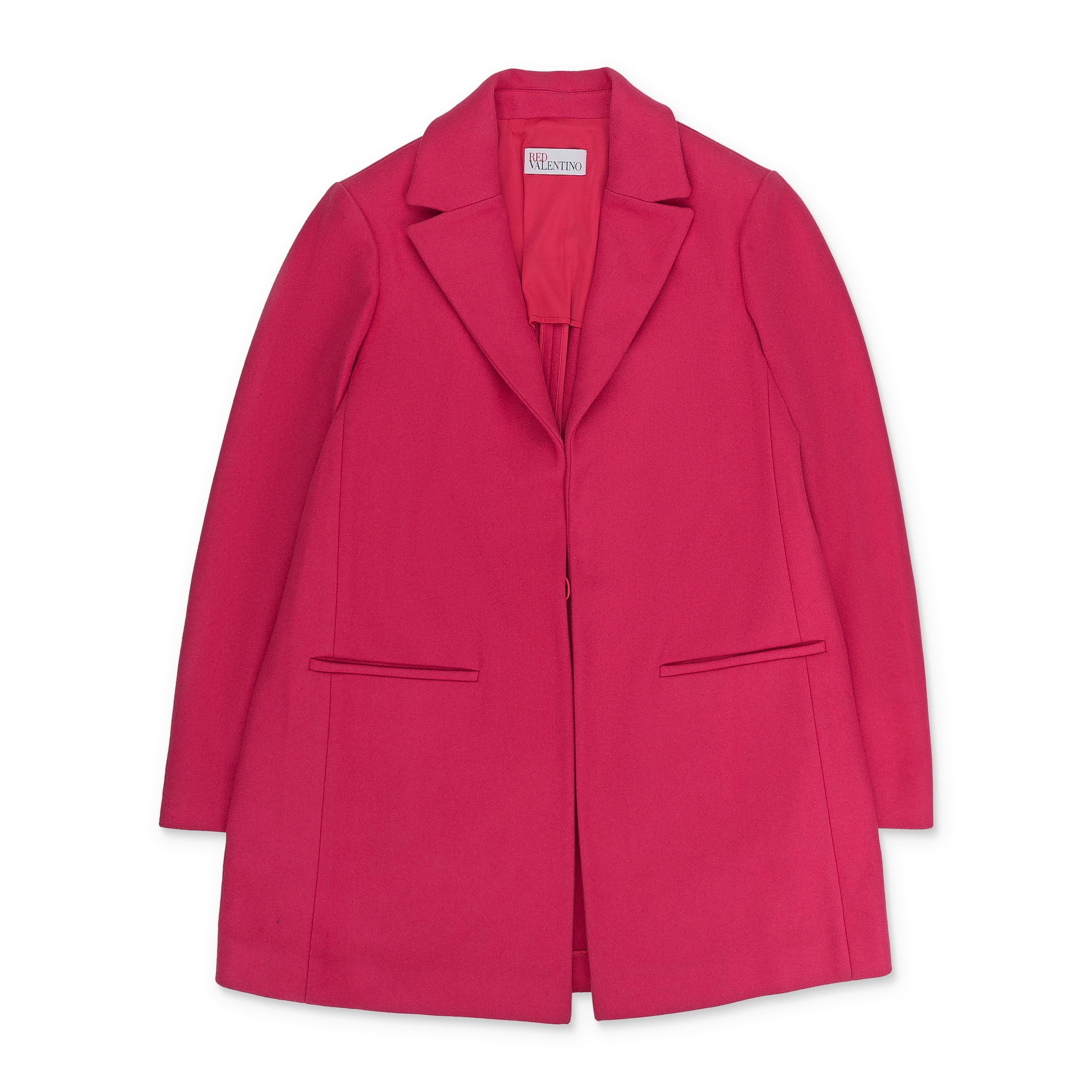 RED Valentino NWT VALENTINO PINK CORAL WOOL LONG BLAZER SIZE 42 $440 Size M / US 6-8 / IT 42-44 - 1 Thumbnail