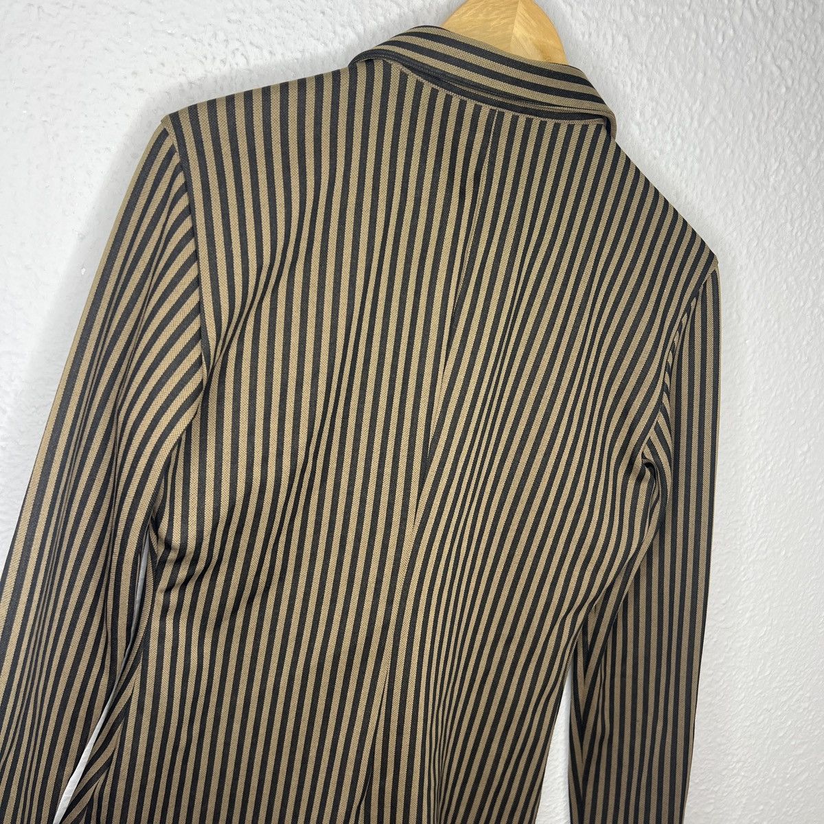 Fendi Fendi Monogram Zucca Striped Shirt Button Up Brown Black Size M / US 6-8 / IT 42-44 - 11 Thumbnail