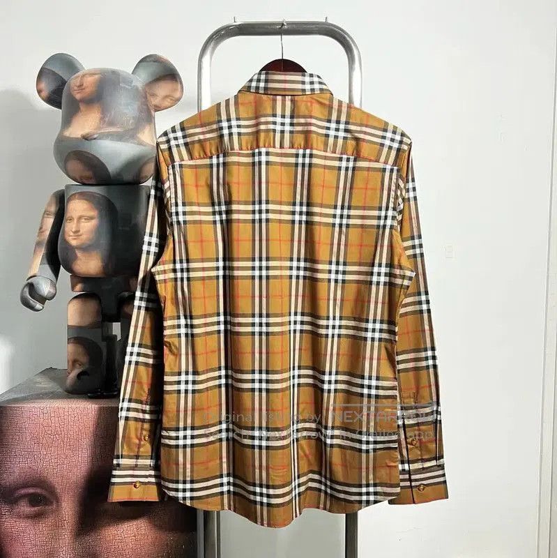 Burberry Burberry Men's Yellow Plaid Shirt. Size US M / EU 48-50 / 2 - 2 Thumbnail