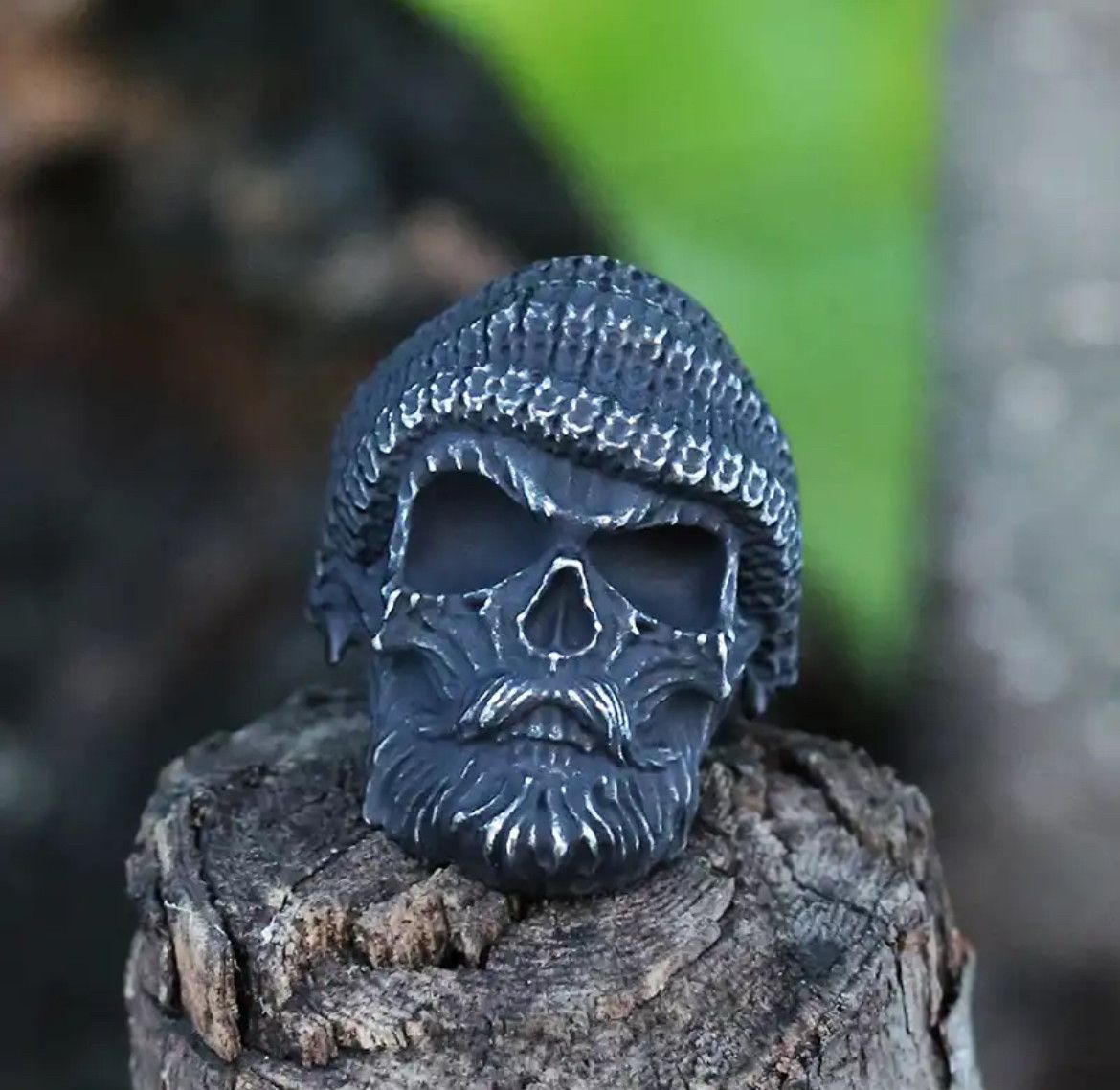 Other Punk Style Beard Skull Ring Size ONE SIZE - 1 Thumbnail