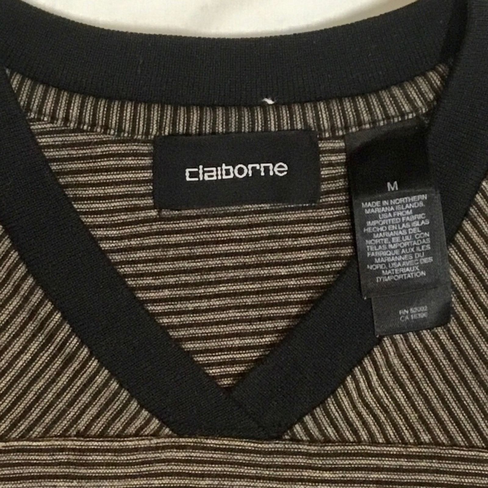 Liz Claiborne Claiborne V-Neck Shirt Size US M / EU 48-50 / 2 - 2 Thumbnail