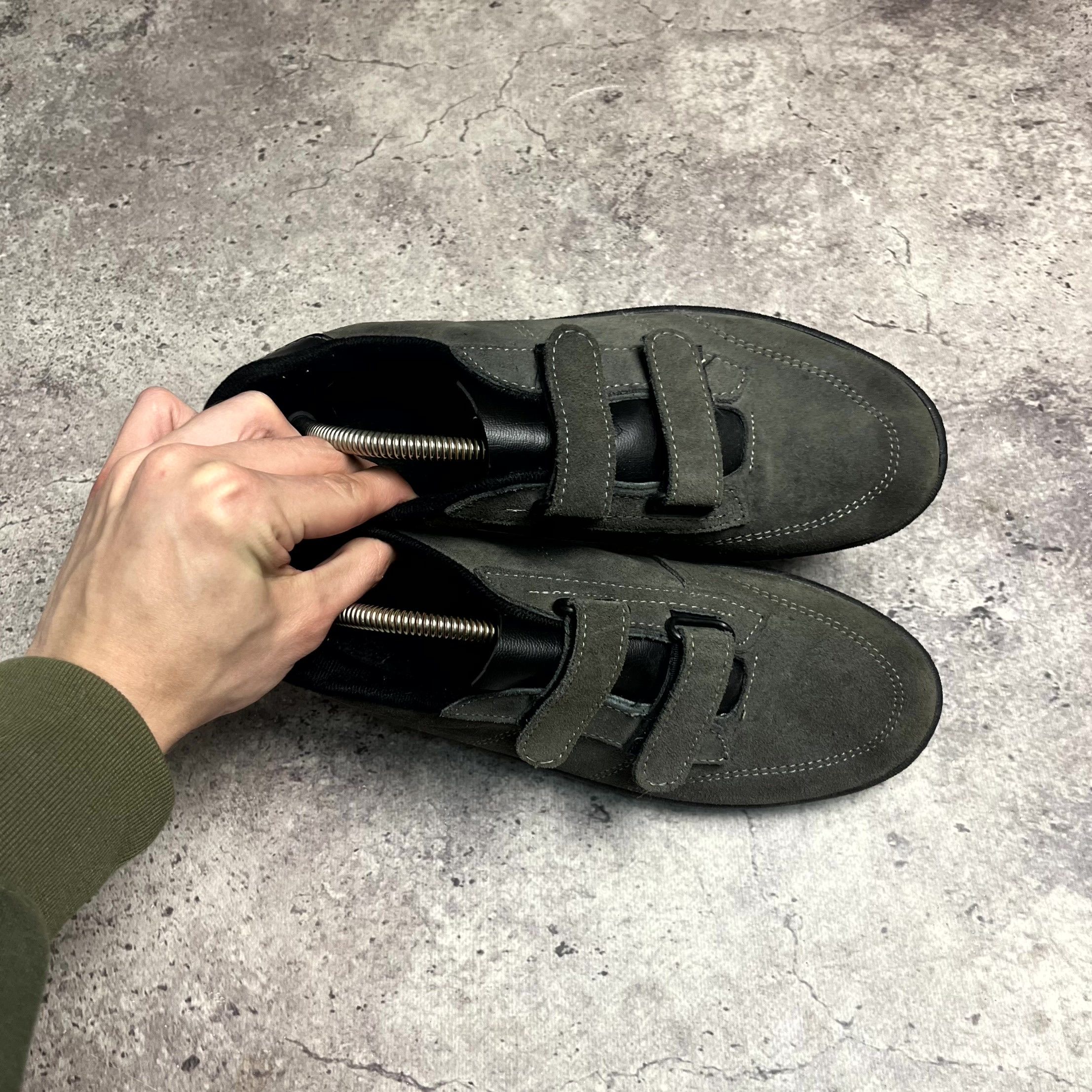 Vintage Vintage Suede Double Strap Gray/Black Sneakers Size EU 42 Size US 9 / EU 42 - 3 Thumbnail