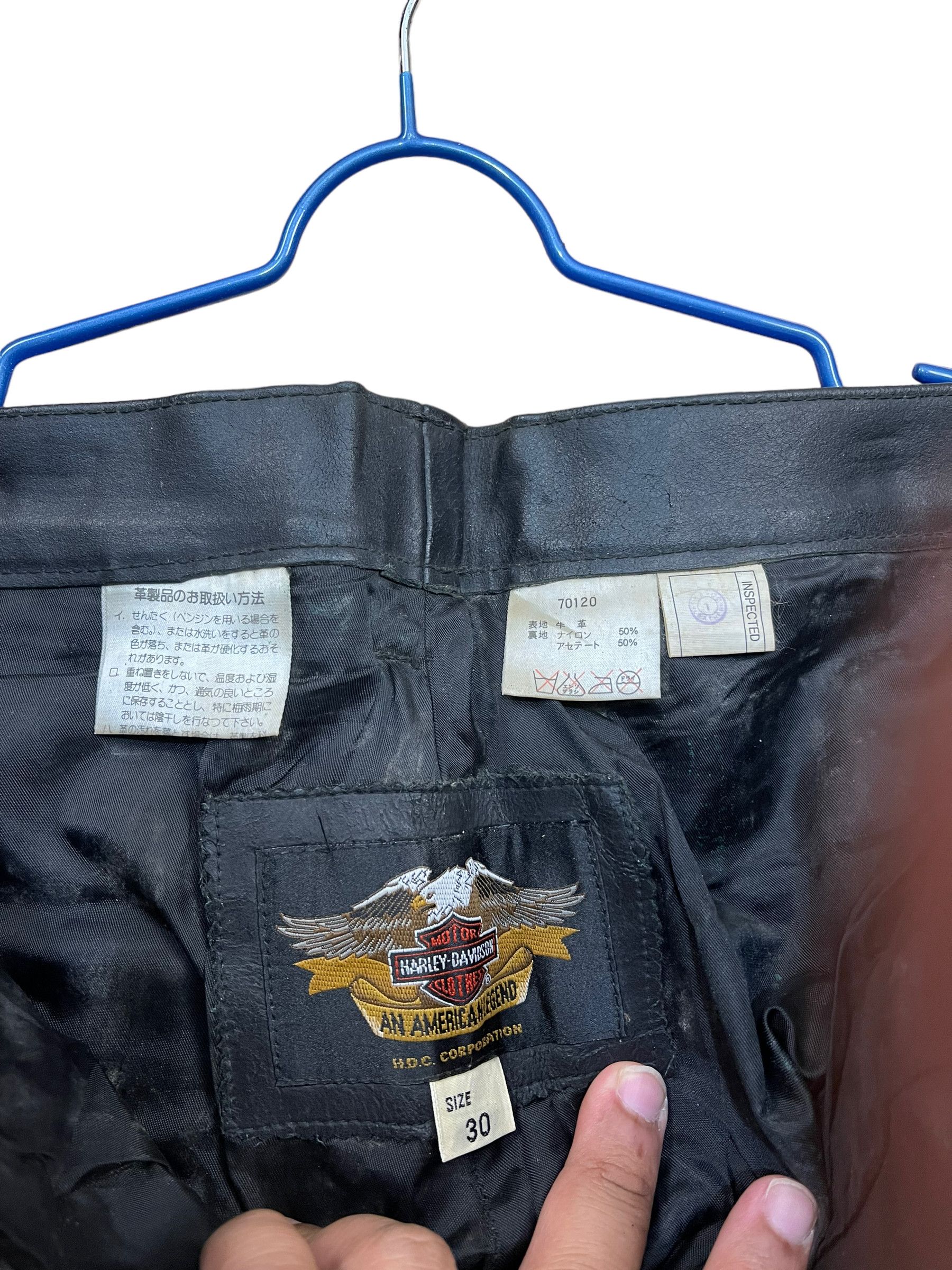 Harley Davidson Vintage Harley Davidson Leather Pant Size 30" / US 8 / IT 44 - 10 Thumbnail