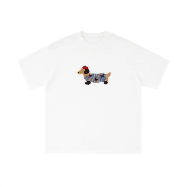 Japanese Brand Yuki Puppy flocking embroidery casual loose cotton tee Size US L / EU 52-54 / 3 - 1 Thumbnail