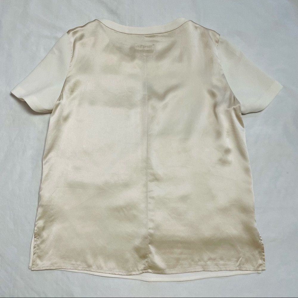 Rag & Bone Rag & Bone Cream Silk Blouse With Lace Pocket Size S Size S / US 4 / IT 40 - 6 Thumbnail