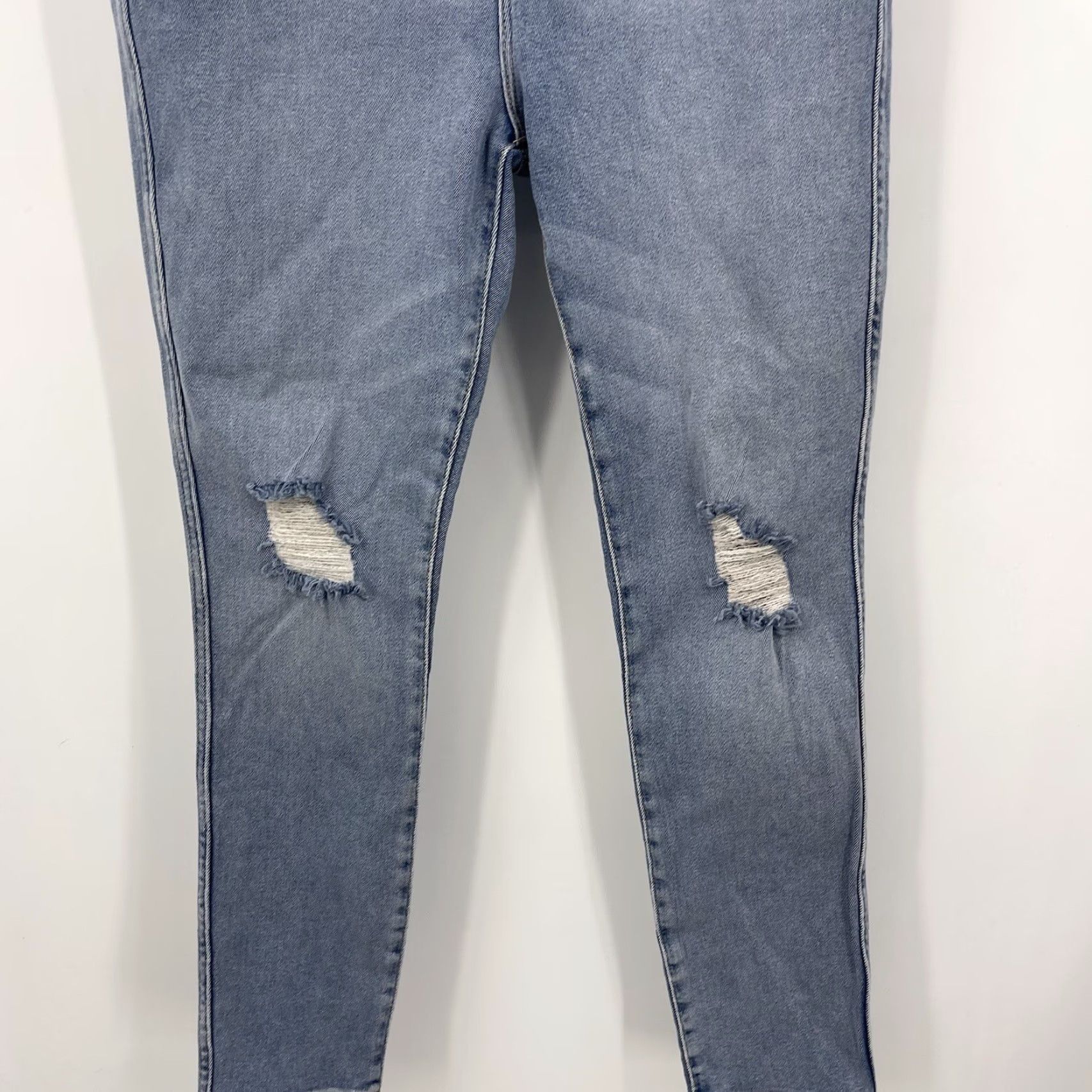 Good American Good American Jeans Womens 6 Distressed Stretch Mid Rise 5-Pocket Denim Blue 90s Style Straight Body: Curve Straight Girls Womens Size 28" / US 6 / IT 42 - 4 Thumbnail