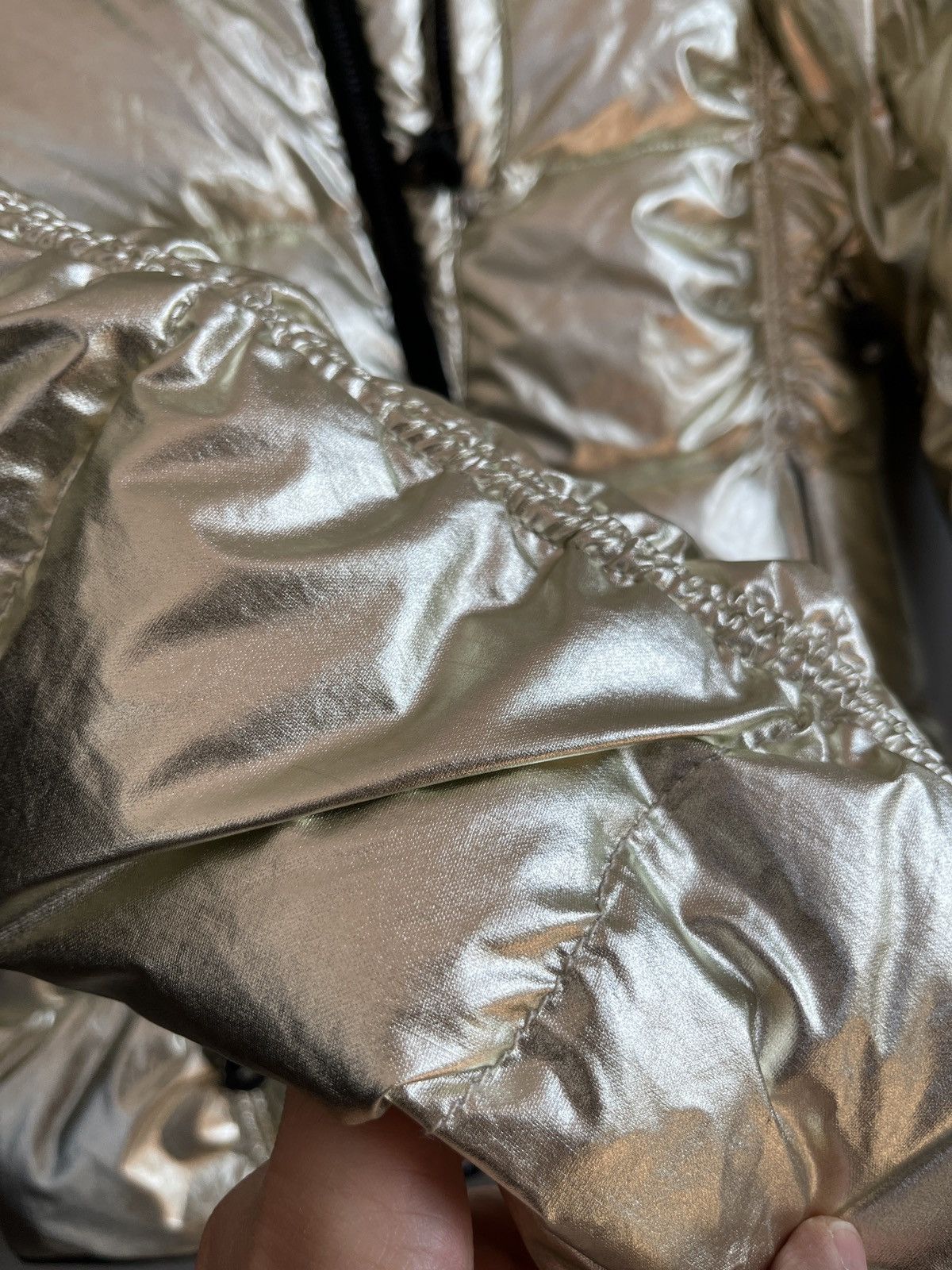 Other KRU St Moriz Gold Shinny Luxury Down Moncler Style Jacket Size L / US 10 / IT 46 - 11 Thumbnail