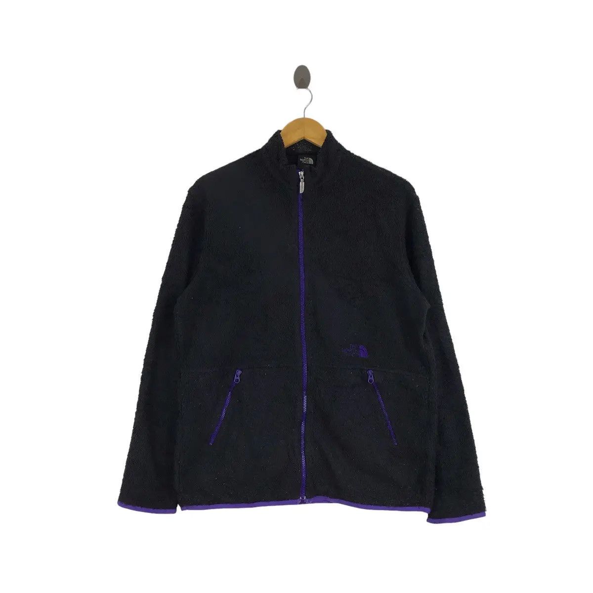 Vintage THE NORTH FACE Sherpa Purple Logo Fleece Jacket