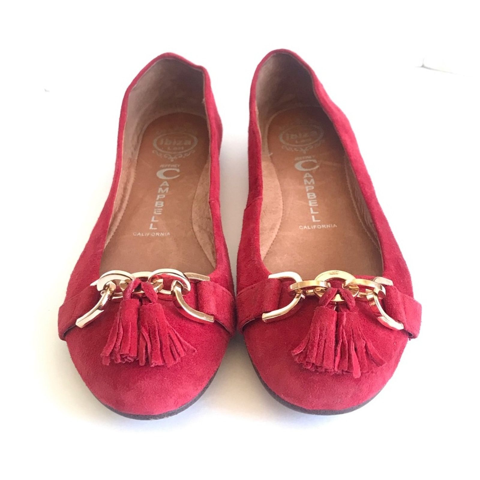 Jeffrey Campbell Jeffrey Campbell Suede Flats US 7.5 🎈 Red Size US 7.5 / IT 37.5 - 3 Thumbnail
