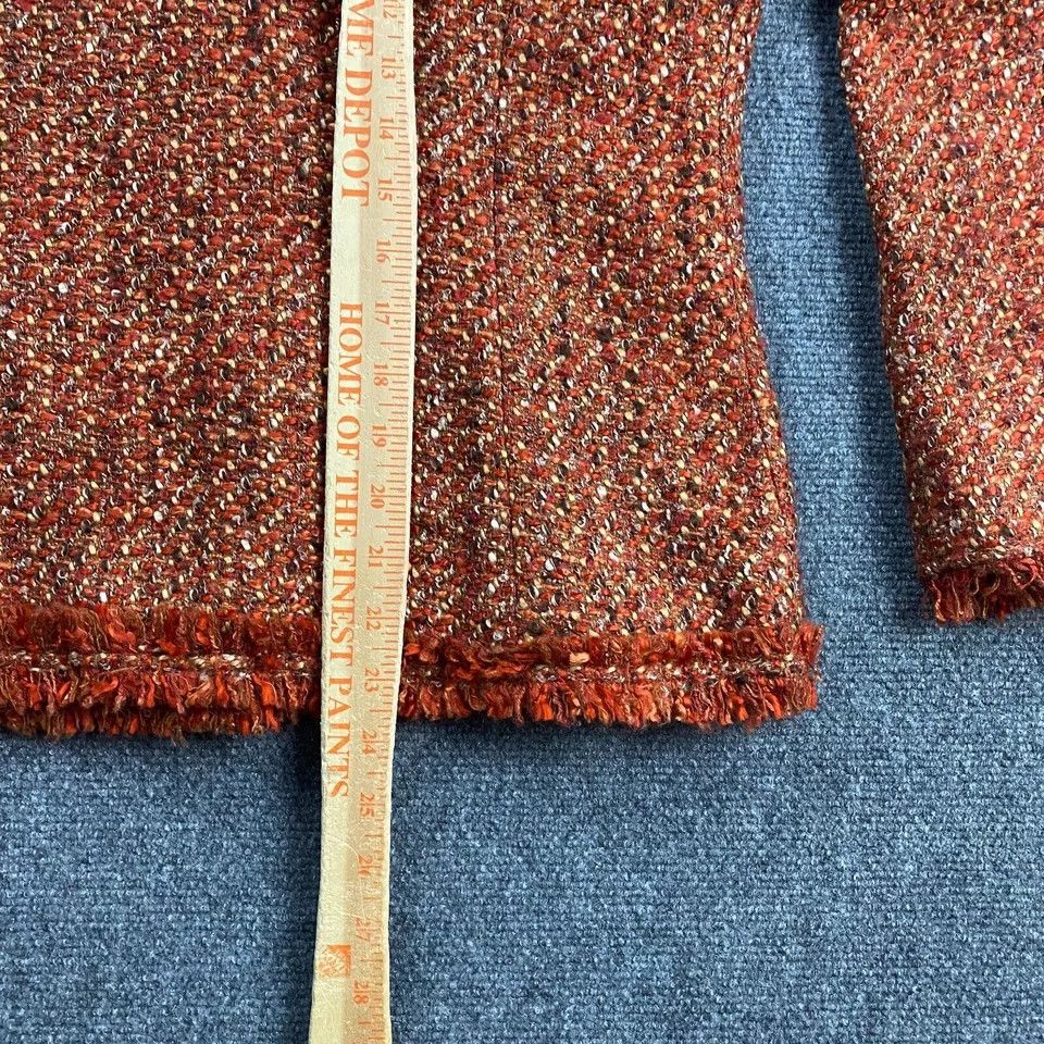 Chicos Chico's Coat Women's UK 0 Orange Brown Knit Acrylic US XS Size XS / US 0-2 / IT 36-38 - 5 Thumbnail