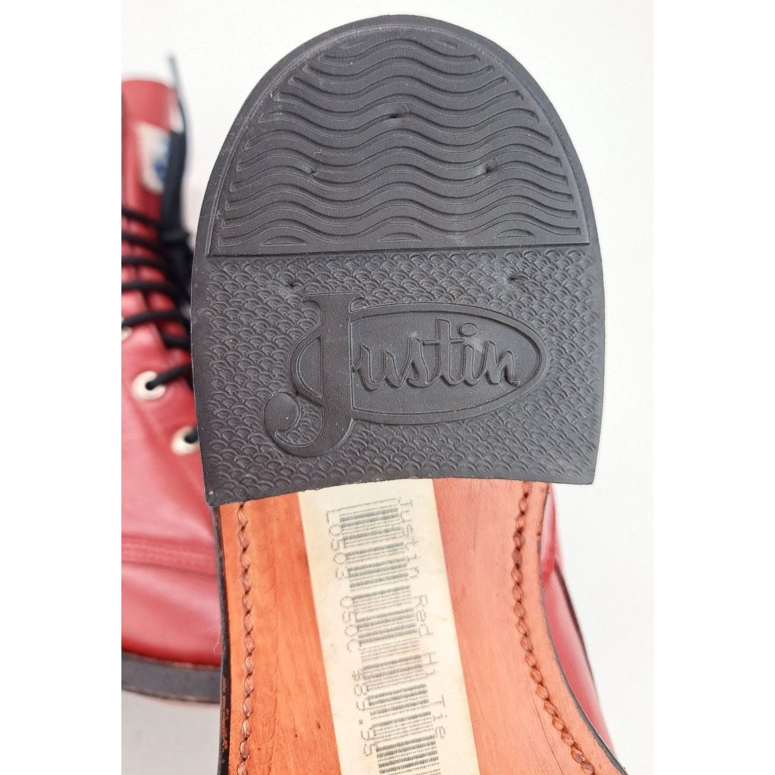 Justin Justin Women Red Leather Lace Up Roper Boots Size 5C Kiltie Size US 5 / IT 35 - 9 Thumbnail