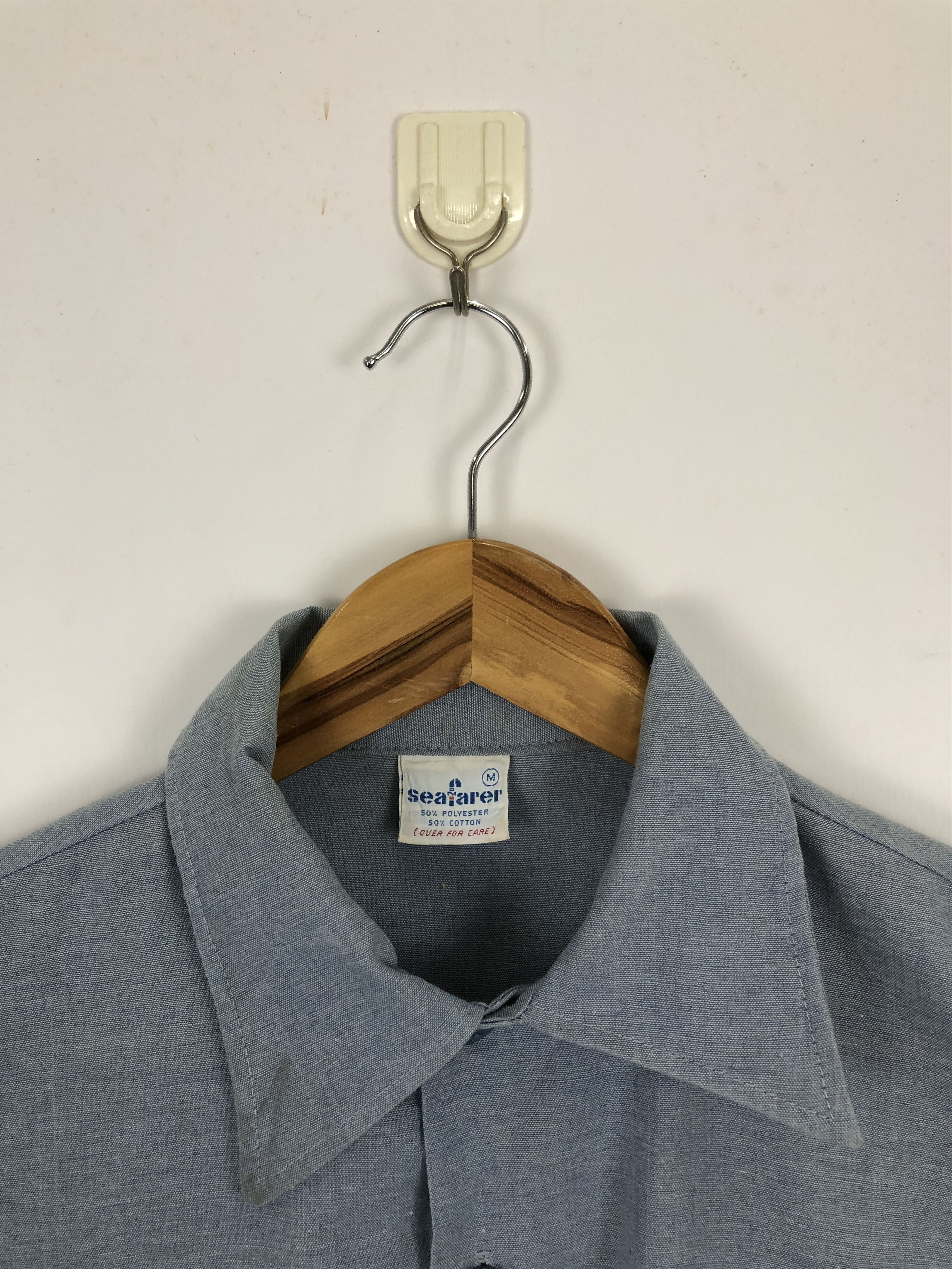 Vintage Vintage 70s Seafarer Navy Seal Chambray Western Shirt TA0458 Size US M / EU 48-50 / 2 - 11 Thumbnail