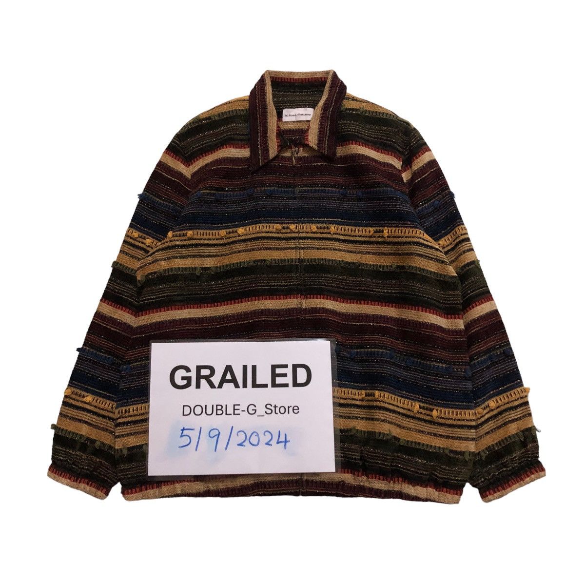 Vintage 📌VINTAGE HAND KNIT DESIGN ZIPPER ALFRED DUNNER ISSEY MIYAKE Size US M / EU 48-50 / 2 - 1 Thumbnail