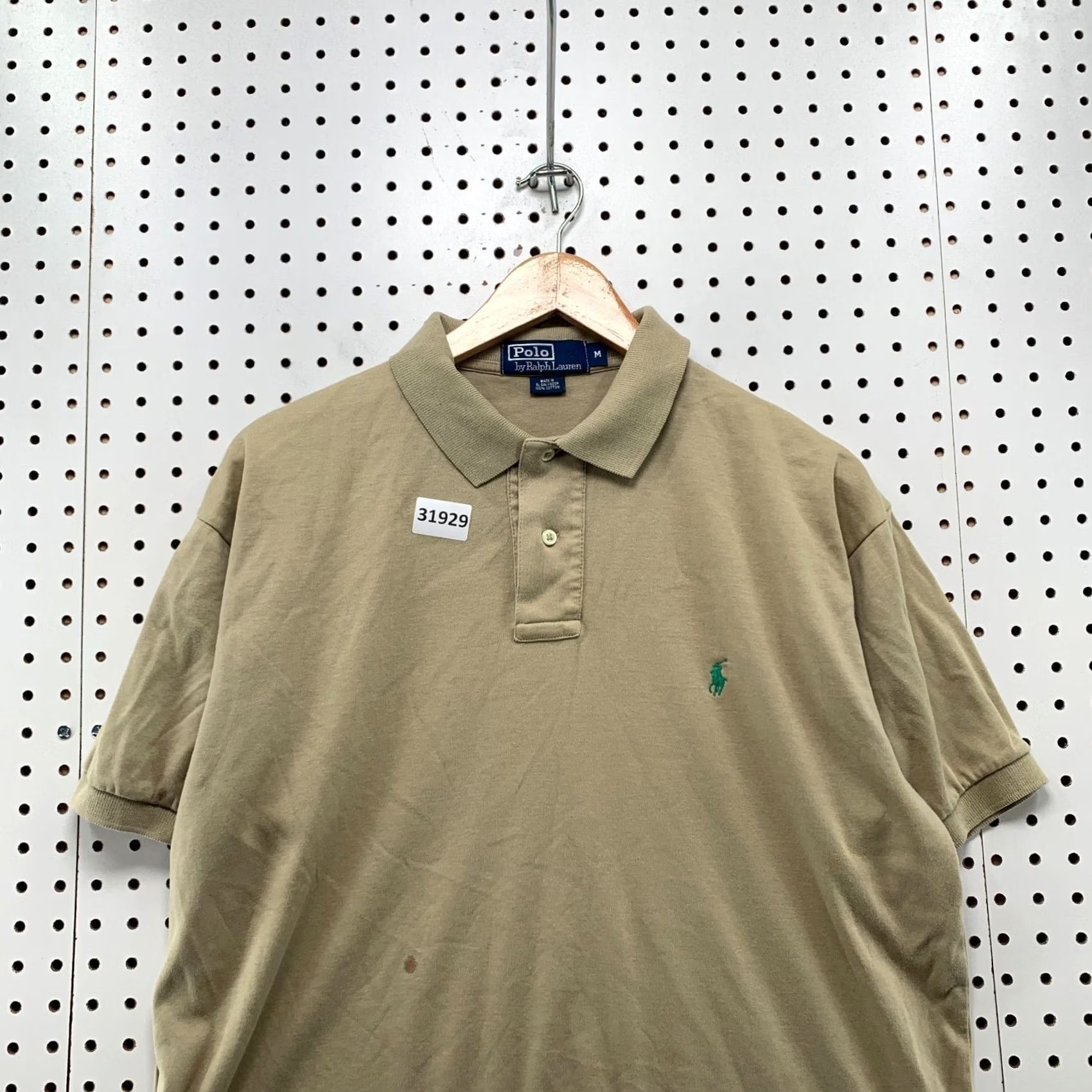 Polo Ralph Lauren VINTAGE Polo Ralph Lauren Shirt Mens Medium Brown Green Pony COllared Casual Size US M / EU 48-50 / 2 - 6 Thumbnail