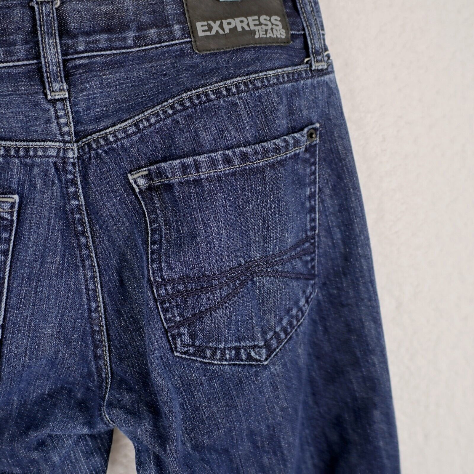 Express Express Rocco Slim Fit Bootcut Blue Denim Low Rise Jeans 31/ Size US 31 - 8 Thumbnail
