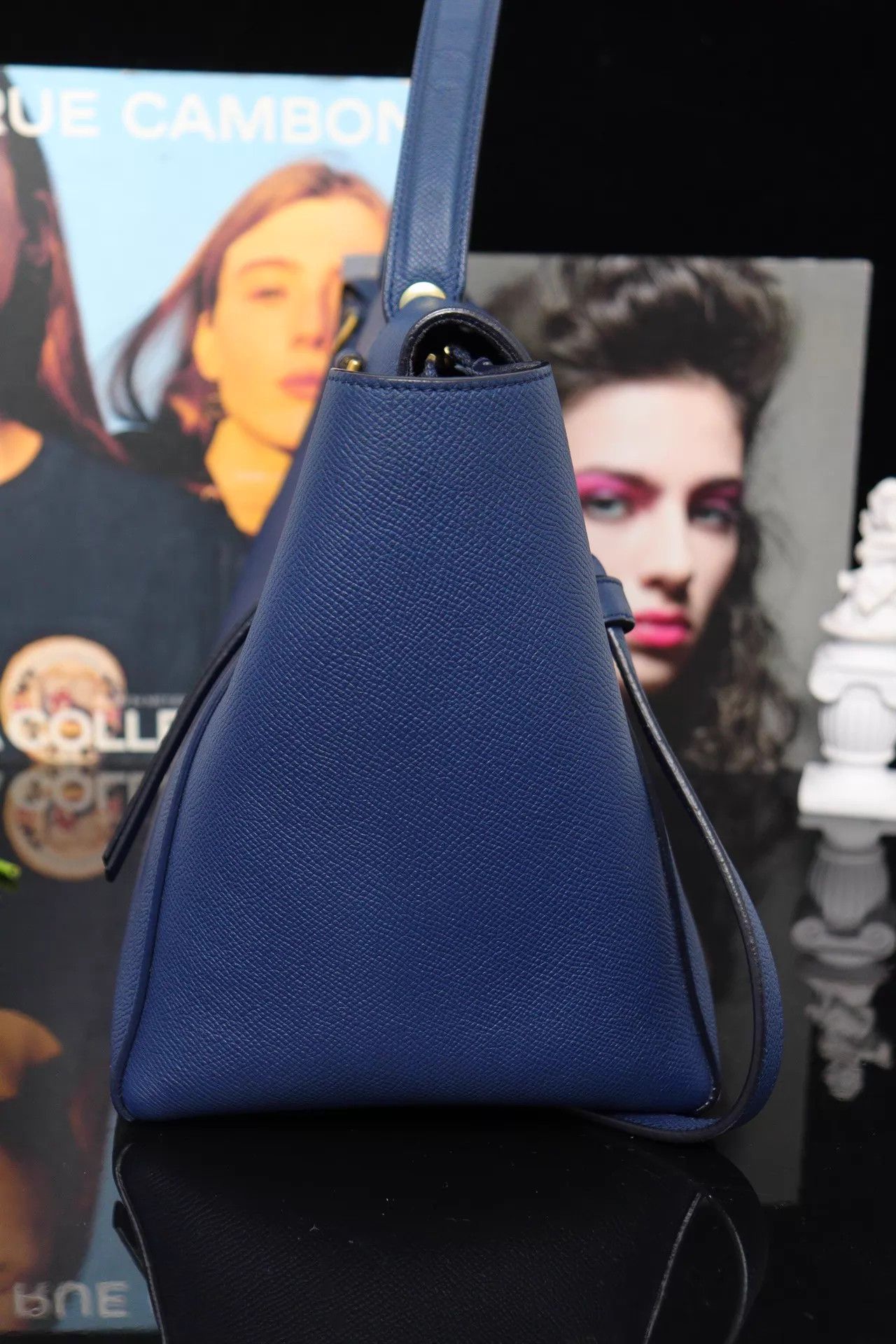 Celine Celine Mini Fish Bag Blue Gold 28x23x17 16Y Strap Size ONE SIZE - 4 Thumbnail