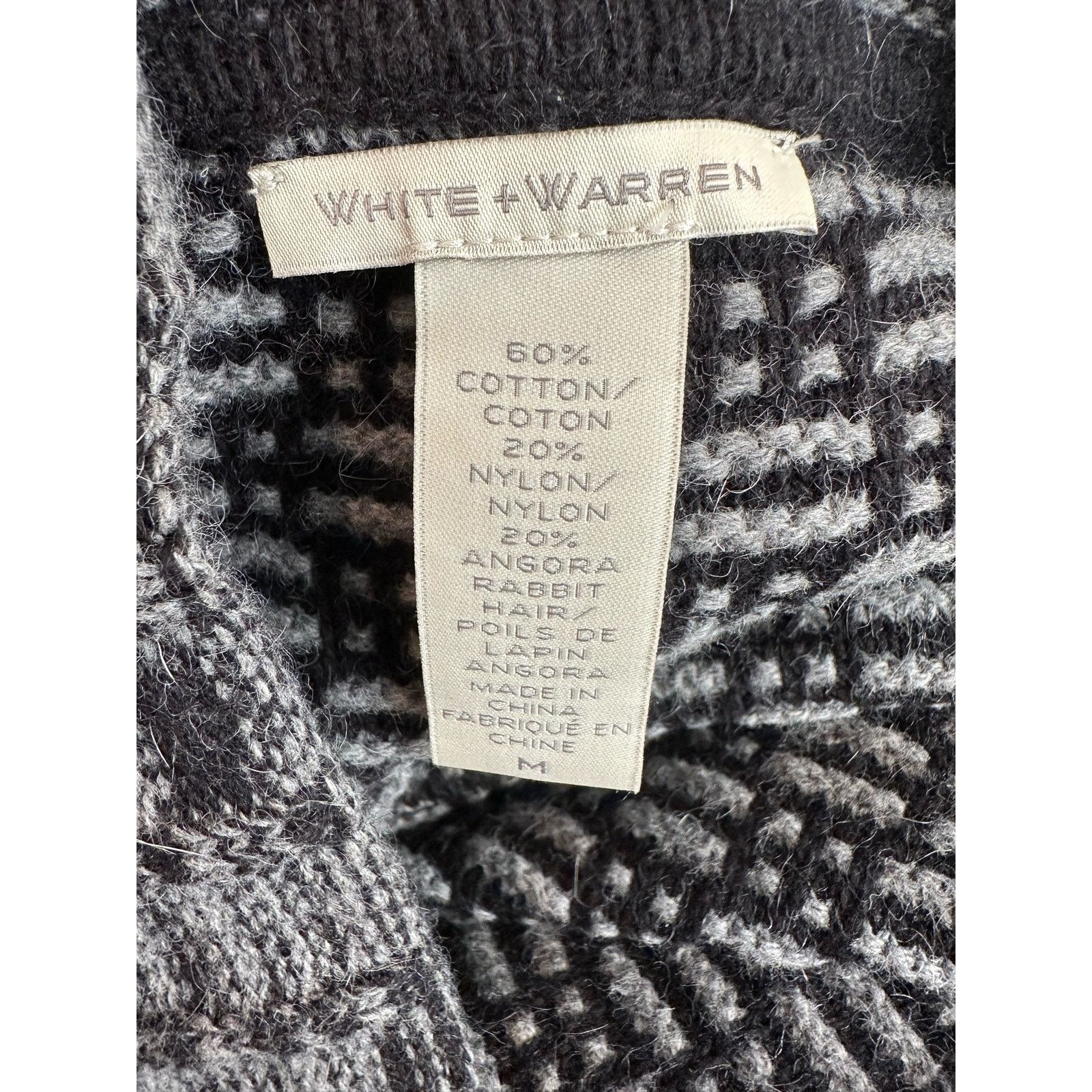 White + Warren White + Warren Black Gray Zip Up Sweater Duster M Size M / US 6-8 / IT 42-44 - 3 Thumbnail