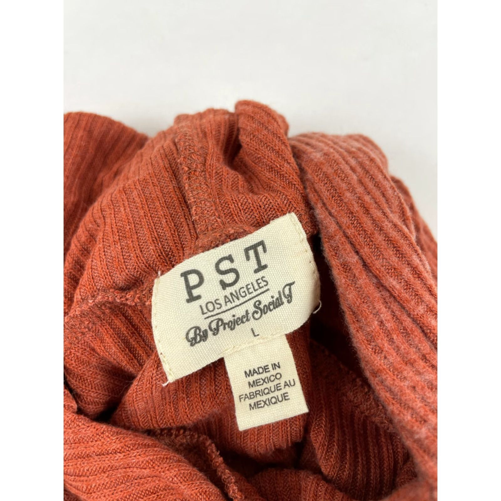 Vintage PST by Project Social T Hooded Sweater Women's L Rust Orange Pullover NWOT Size L / US 10 / IT 46 - 6 Thumbnail