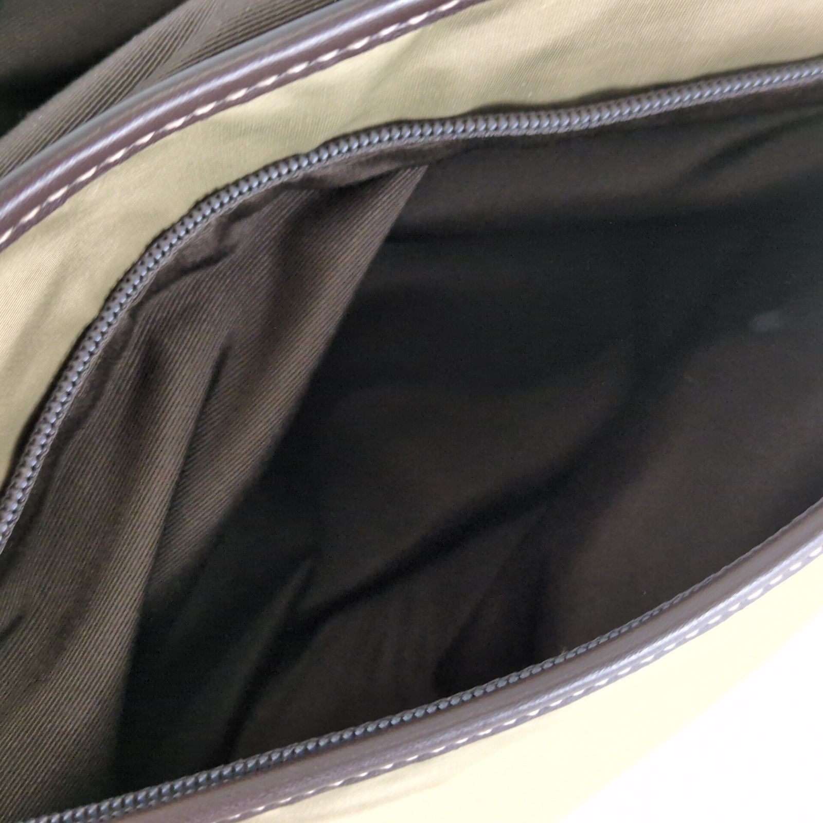 Coach Coach Tan Nylon Messenger Bag Brown Leather Trim Crossbody Size ONE SIZE - 12 Thumbnail