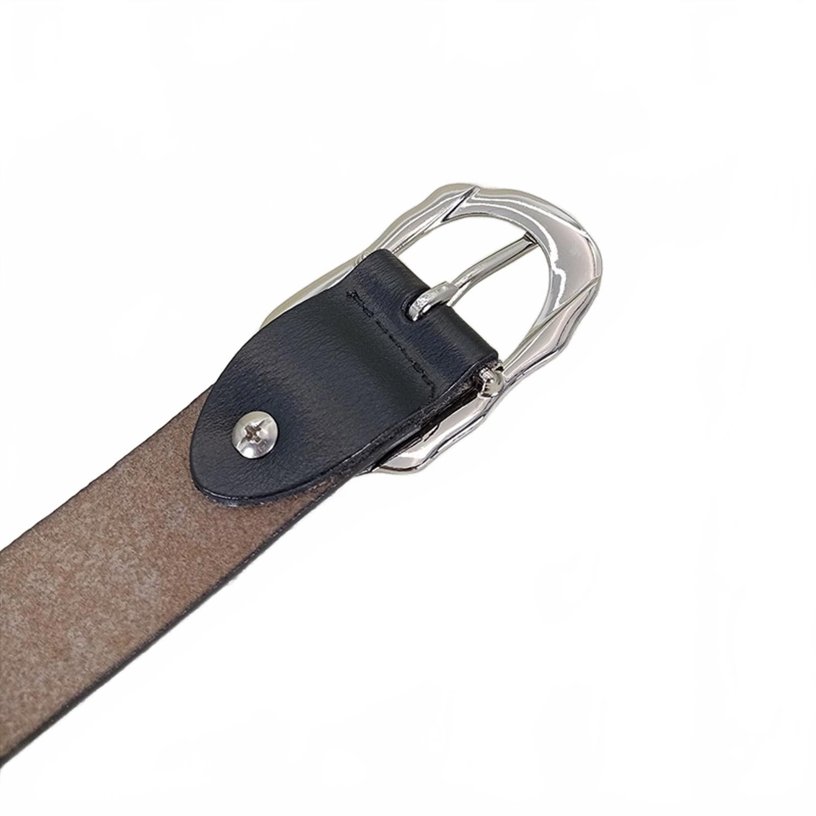Japanese Brand Minimalist Genuine Leather Buckle Belt Cleanfit Modern Fit Size ONE SIZE - 8 Thumbnail