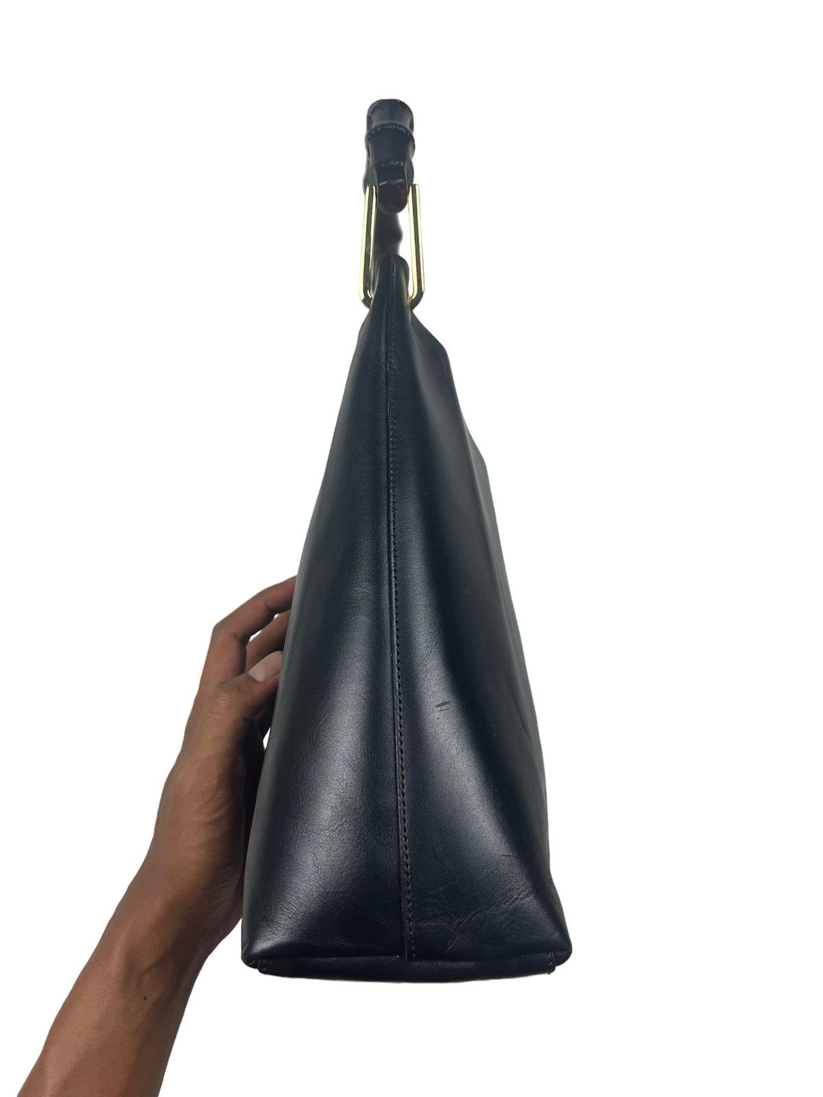 Gucci Vintage Gucci Bamboo Top Handle Leather Bag Size ONE SIZE - 10 Thumbnail