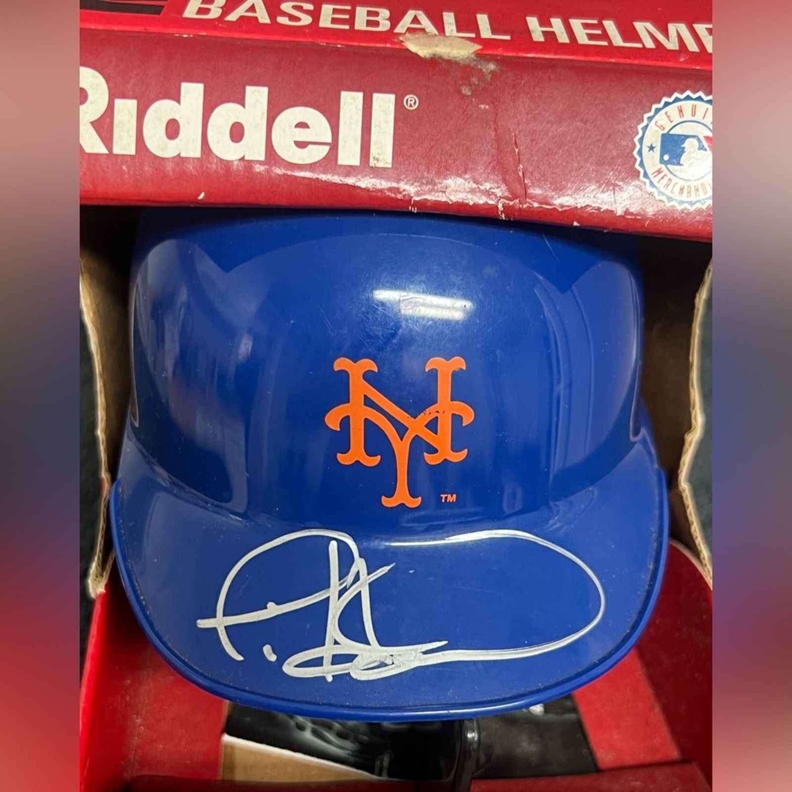 MLB Pete Alonso Autographed New York Mets Baseball Mini Helmet - Size ONE SIZE - 3 Thumbnail