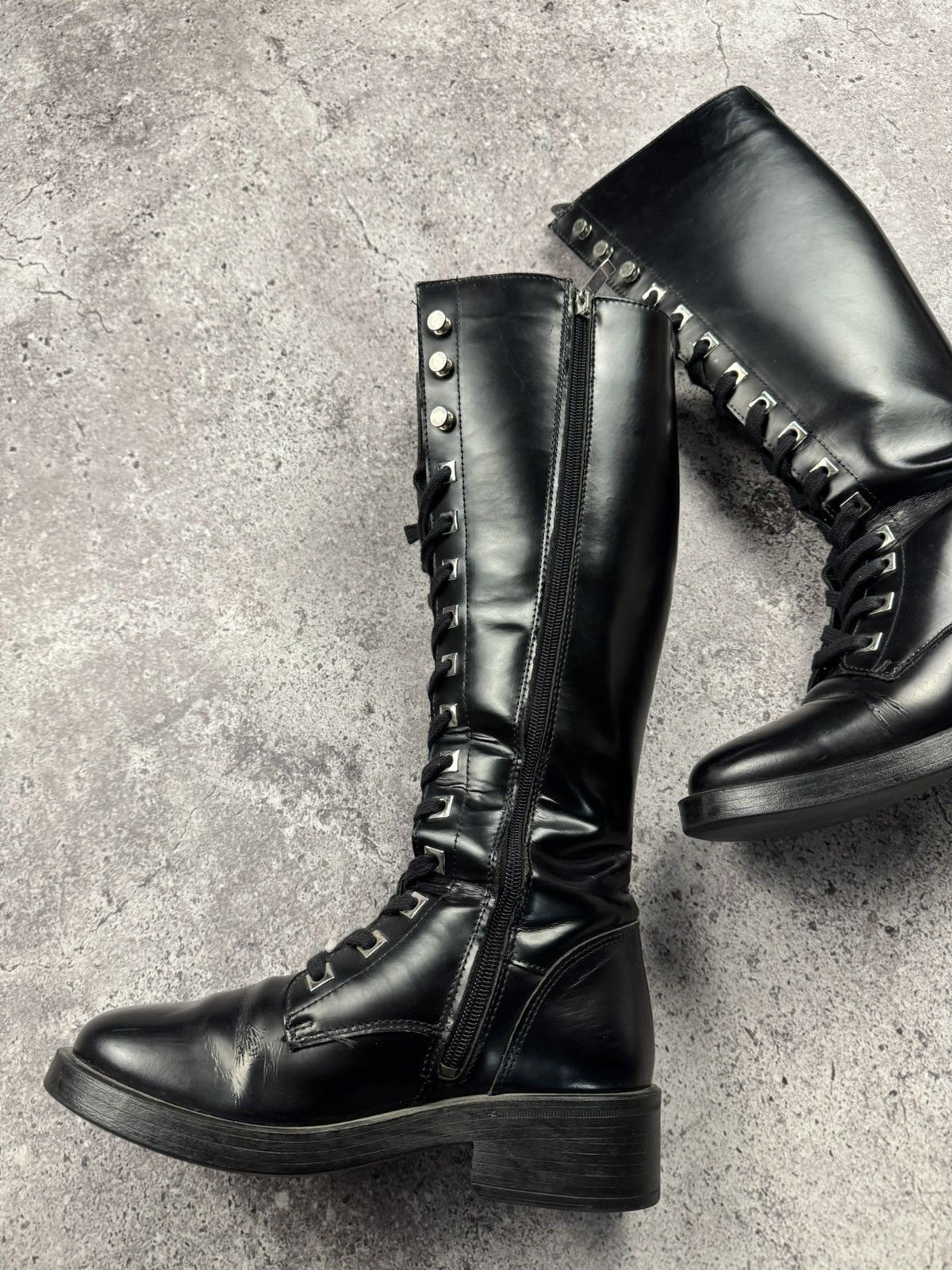 Japanese Brand Vintage AS 98 Zip Ankle Owens Style Leather Distressed Boots Size US 7 / IT 37 - 11 Thumbnail