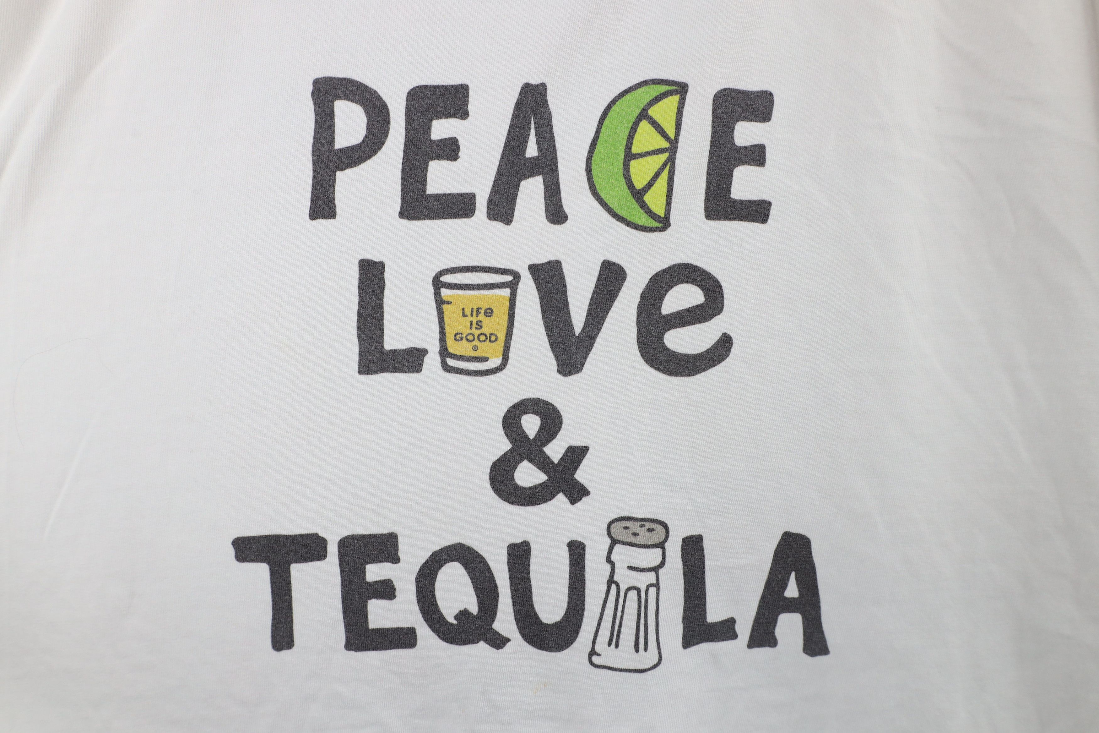Life is Good × Vintage Life Is Good Crusher Tee Love and Tequila T-Shirt White Size US XXL / EU 58 / 5 - 4 Thumbnail