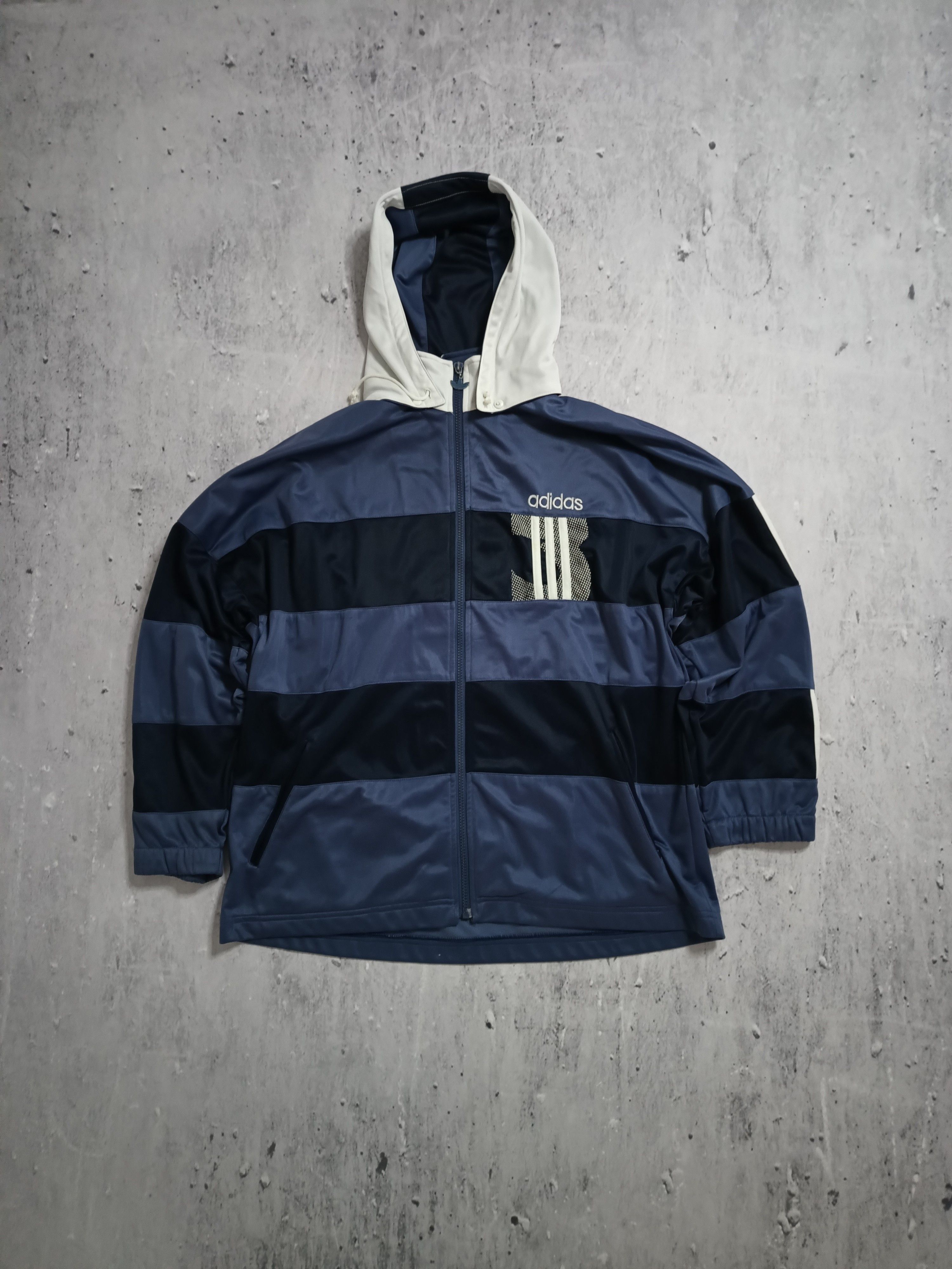 Adidas × Vintage Adidas Vintage 90s hoodie tracksuit sweatshirt zip Size US XL / EU 56 / 4 - 2 Thumbnail