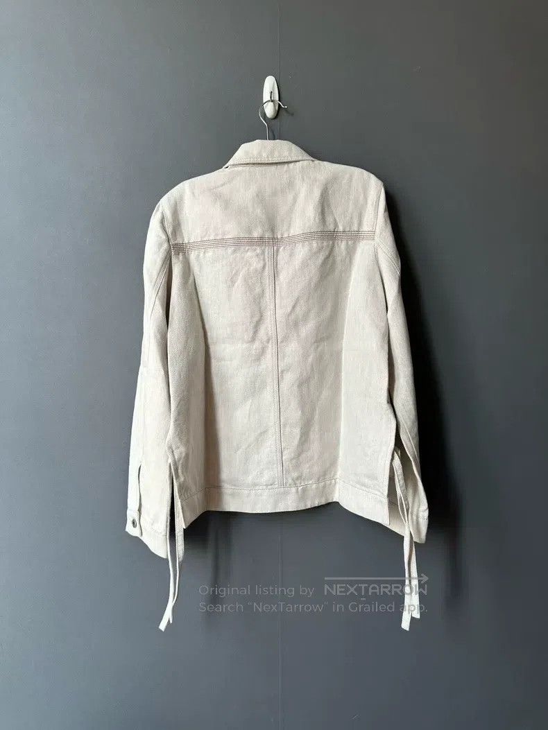 Loewe Loewe Off-White Leather Patch Denim Jacket Size XS / US 0-2 / IT 36-38 - 2 Thumbnail