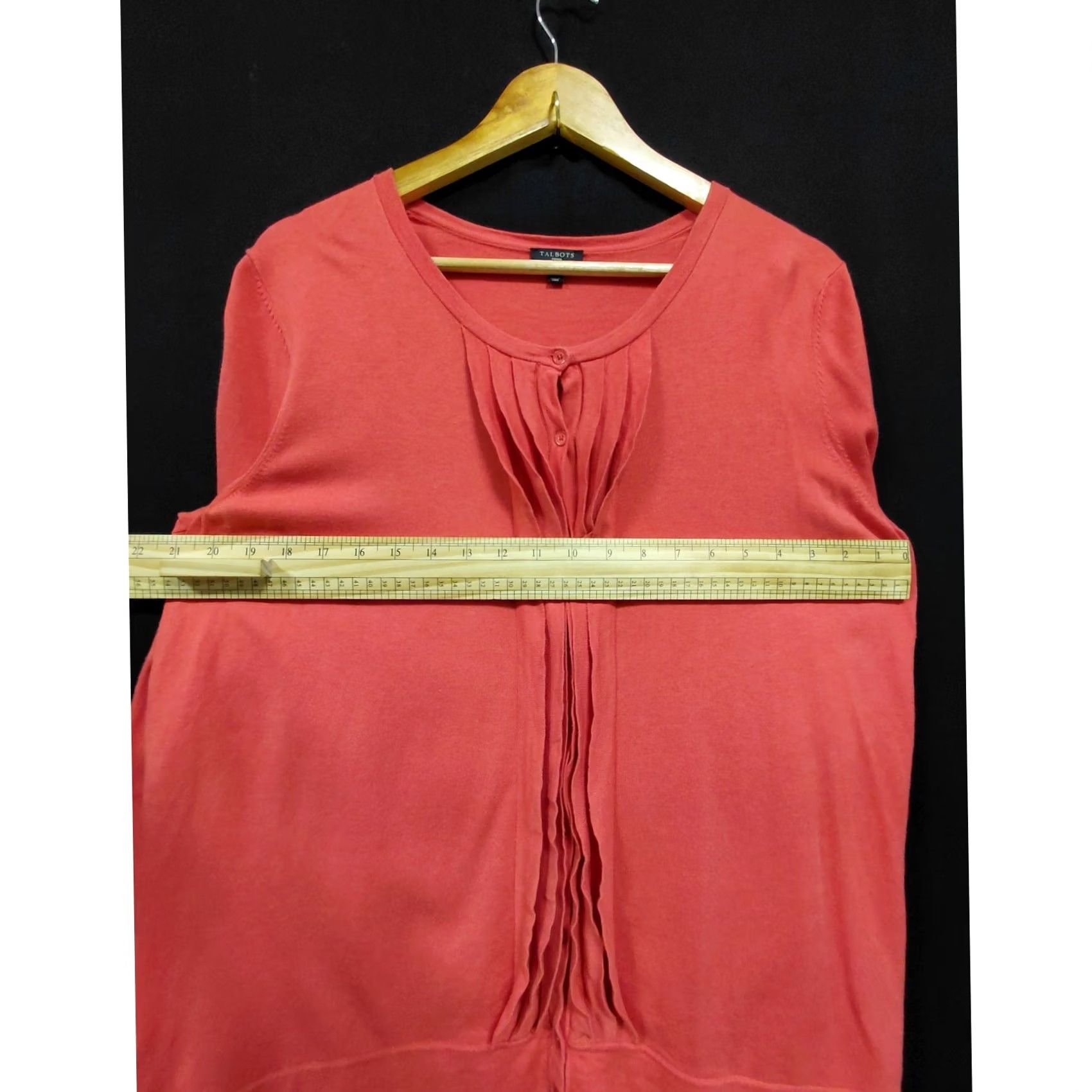 Talbots TALBOTS Woman Coral Cardigan Plus Solid Knit 2X Blouse Womens Cardigan Coral Knit Plus Size 2X Size XXL / US 16-18 / IT 52-54 - 7 Thumbnail