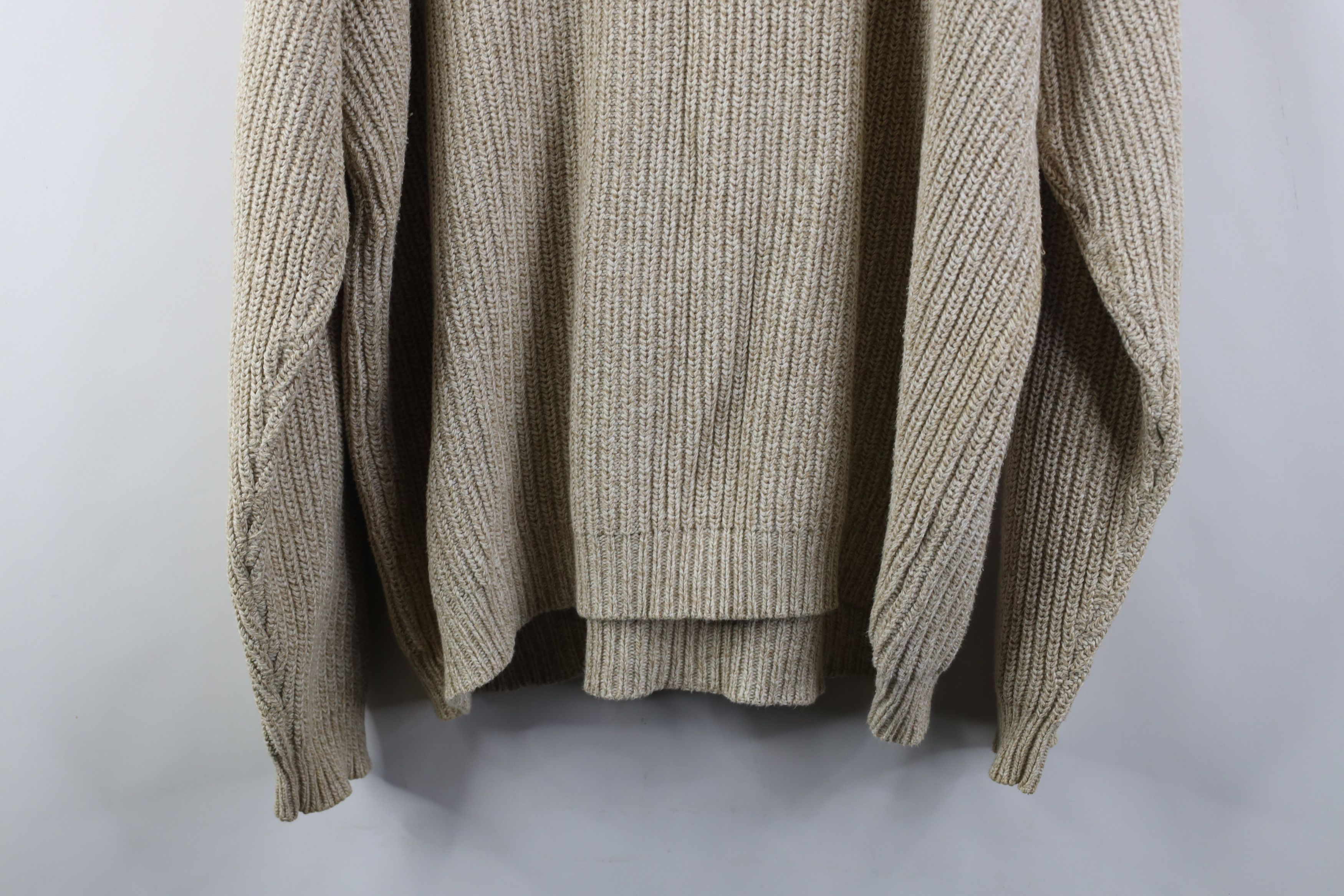 Eddie Bauer Vintage Eddie Bauer Ribbed Knit Henley Sweater Oatmeal Brown Size US XL / EU 56 / 4 - 9 Thumbnail