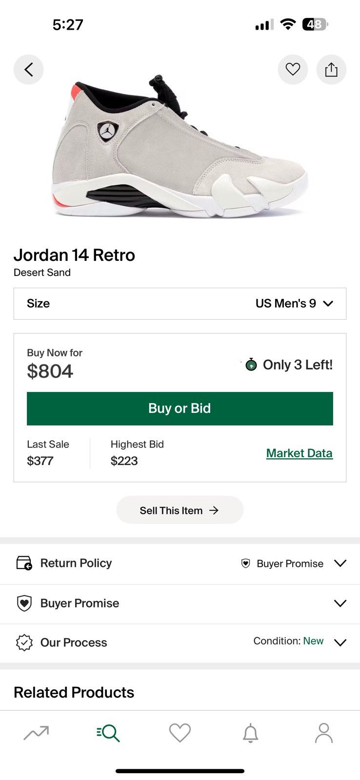 Jordan Brand Jordan 14 Desert sand 🦂 Size US 9 / EU 42 - 9 Thumbnail