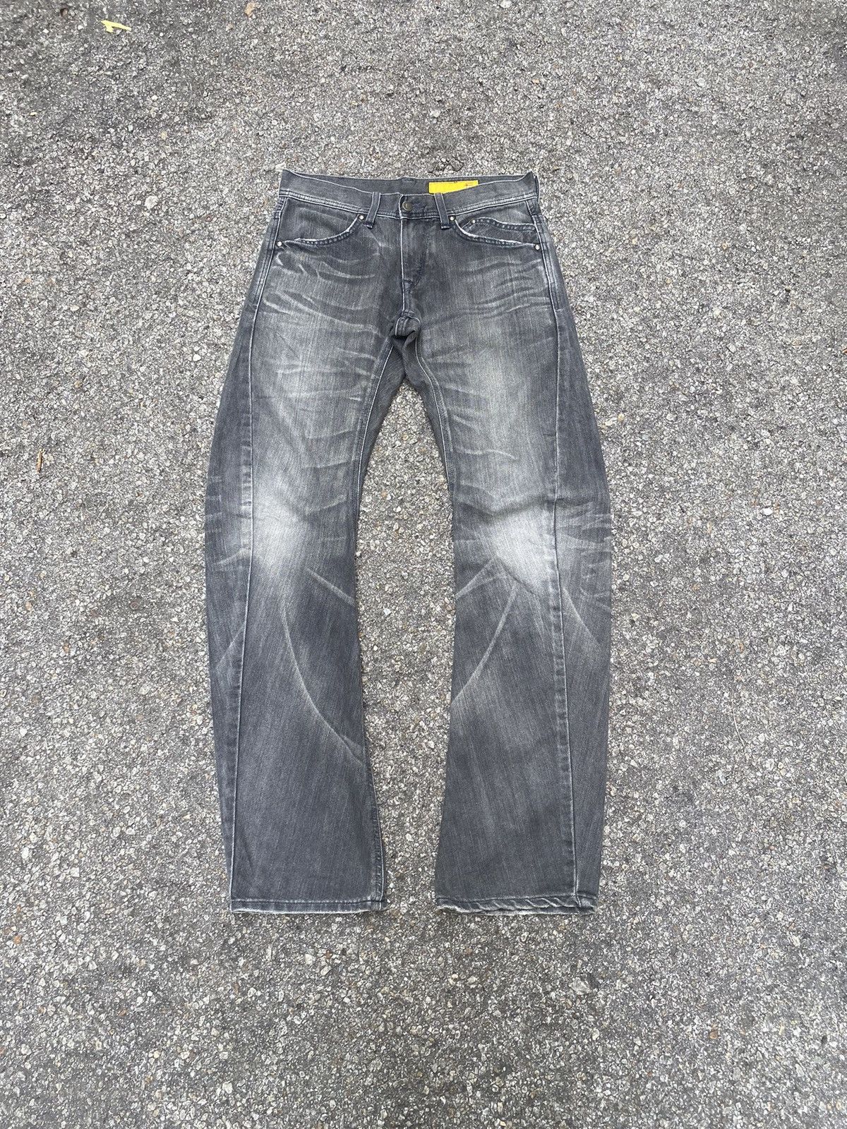 Japanese Brand Edwin E Function Engineered Denim Curved Leg Faded Jeans Size US 29 - 1 Thumbnail