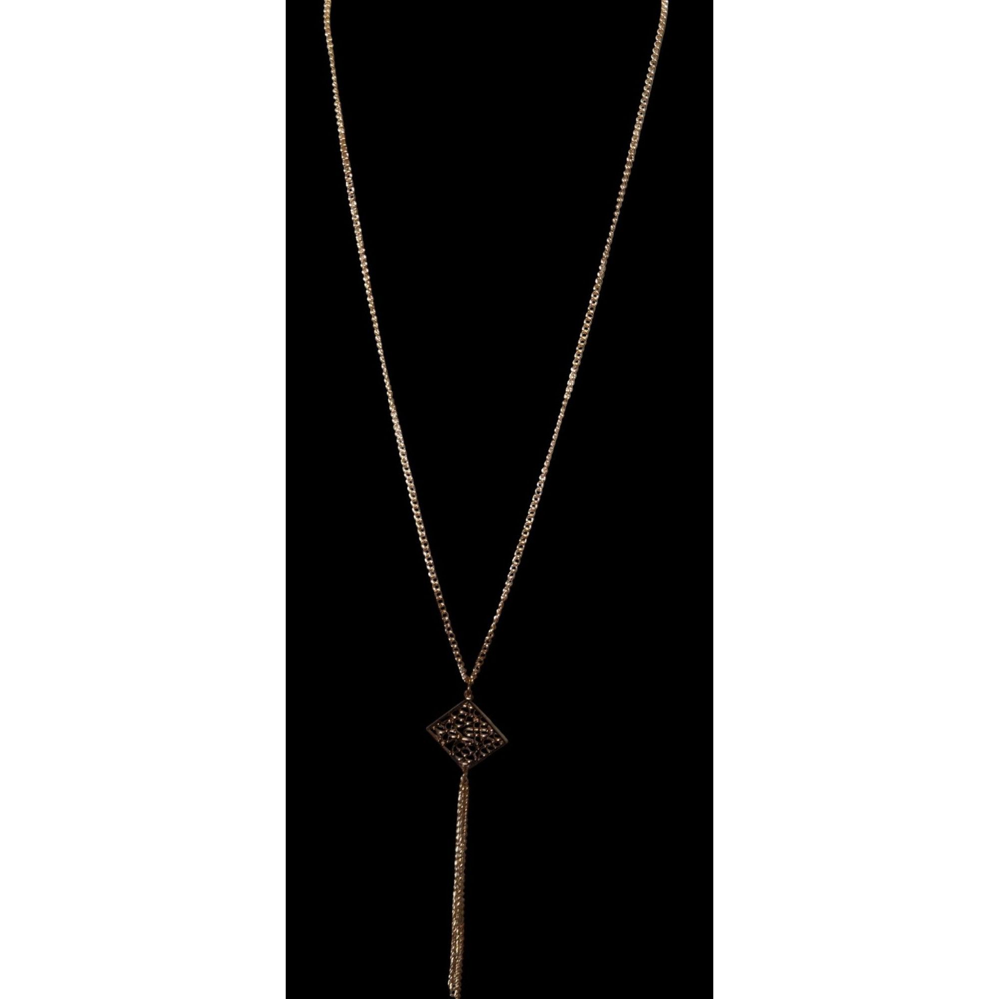 Other Bohemian Floral Gold-Tone Filigree Pendant Necklace With Mul Size ONE SIZE - 5 Thumbnail