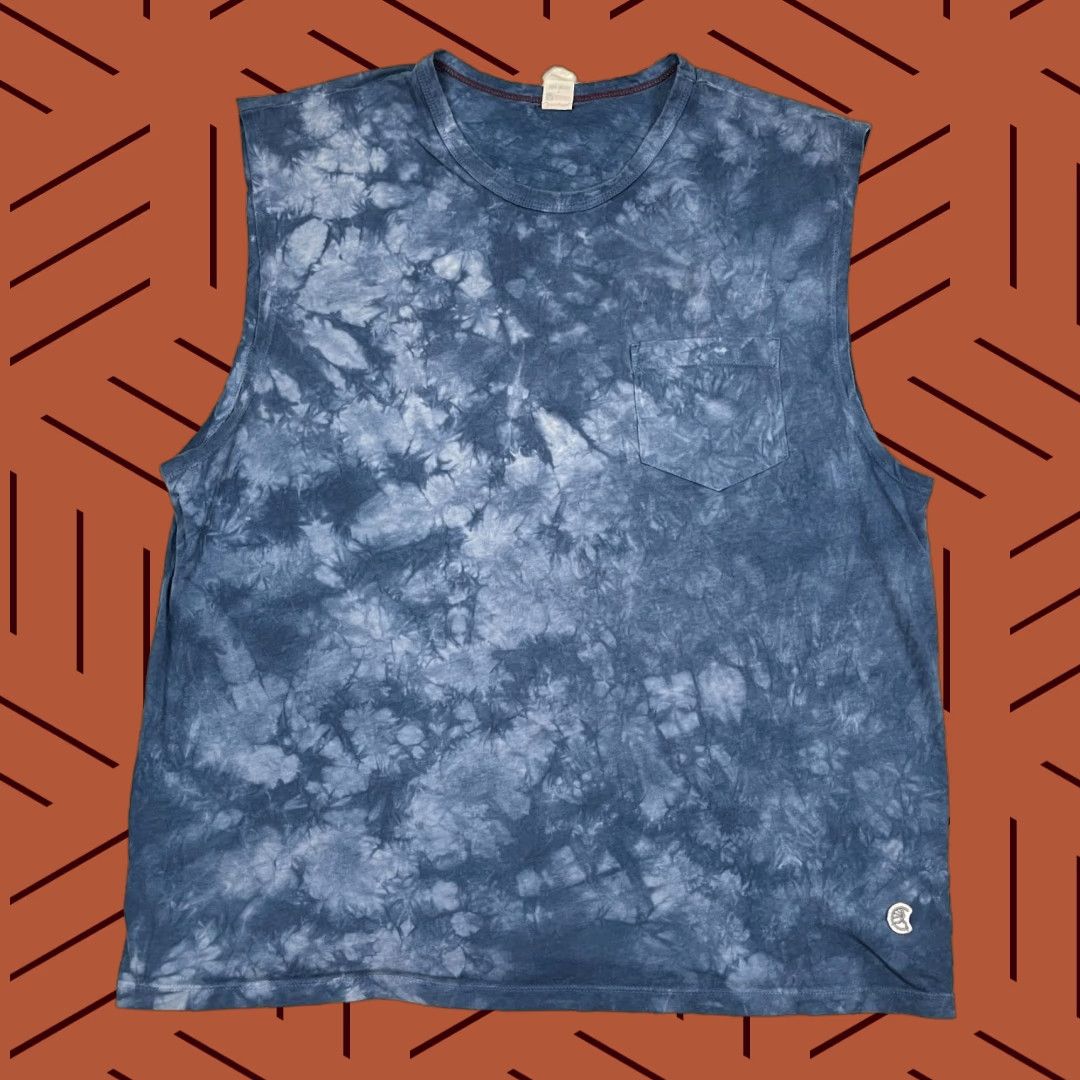 Champion Champion Todd Snyder Tank Top Shirt Mens 2XL Blue Tie Dye Active Workout Slim Fit Regular Graphic? No Size US XXL / EU 58 / 5 - 1 Thumbnail