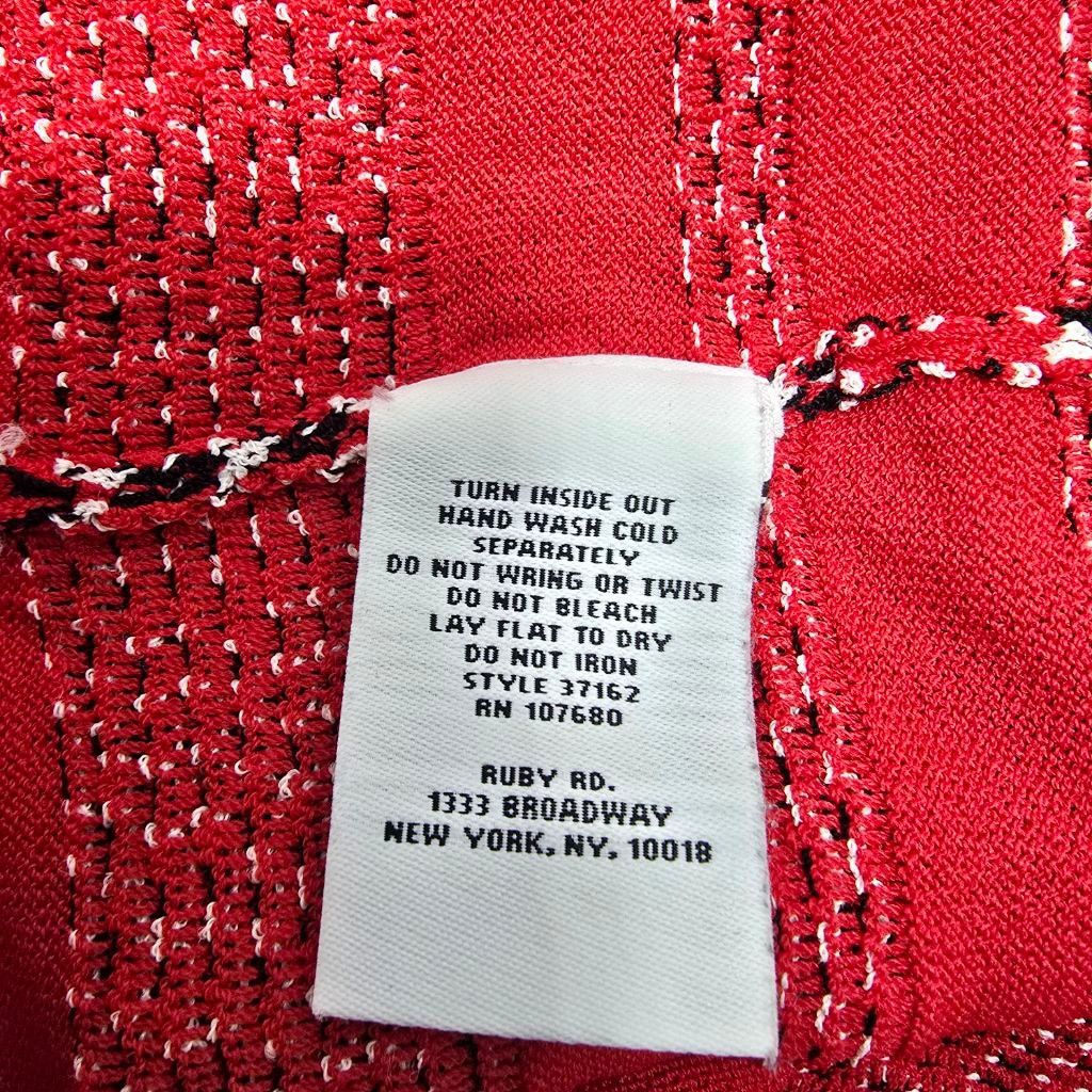The Unbranded Brand Women's Ruby Rd. Red & Black Patterned Cardigan Sweater L Size L / US 10 / IT 46 - 7 Thumbnail