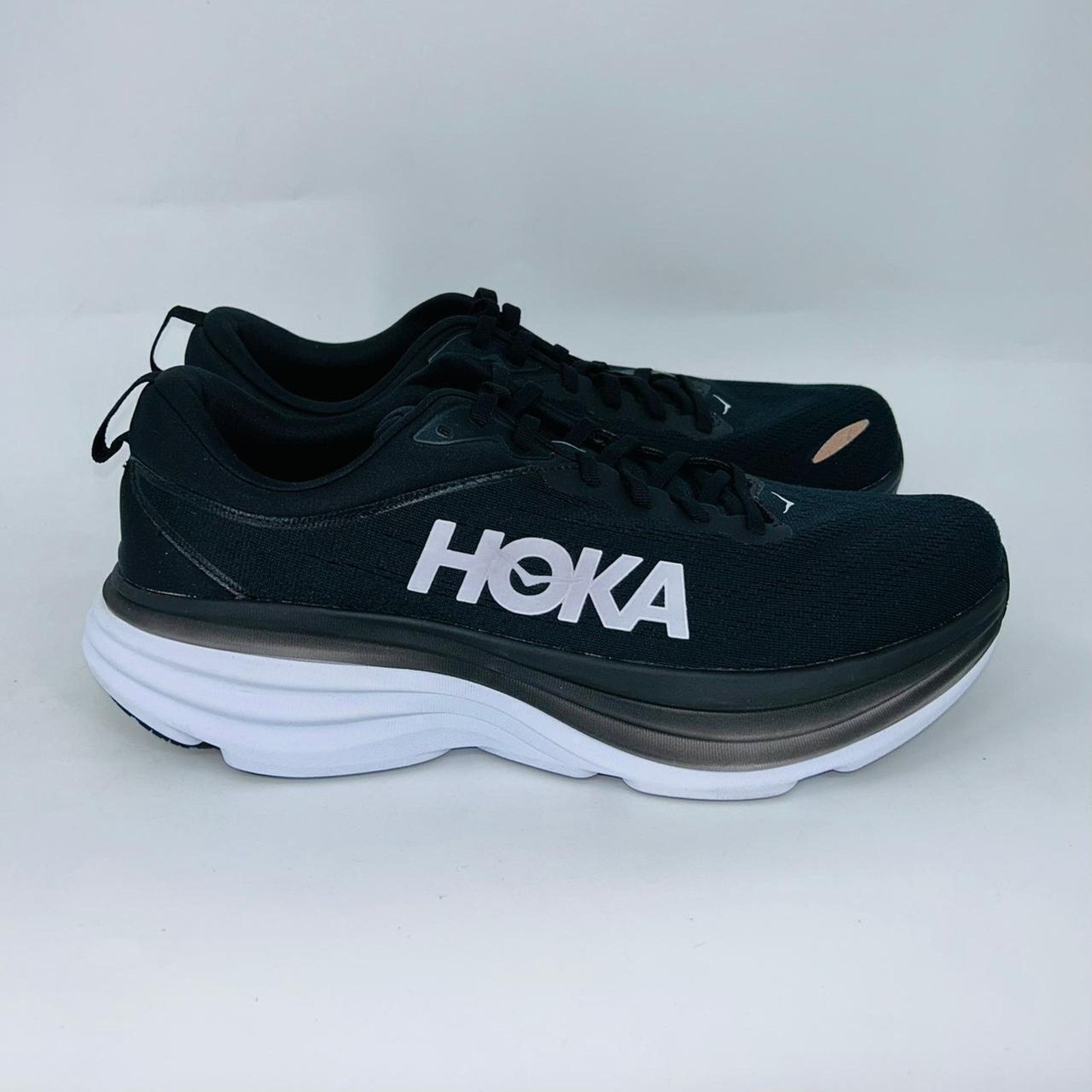 Hoka HOKA WOMENS BONDI8 WHITE/BLACK MESH RUNNING SHOES SIZE 7.5B Size US 7.5 / IT 37.5 - 1 Thumbnail