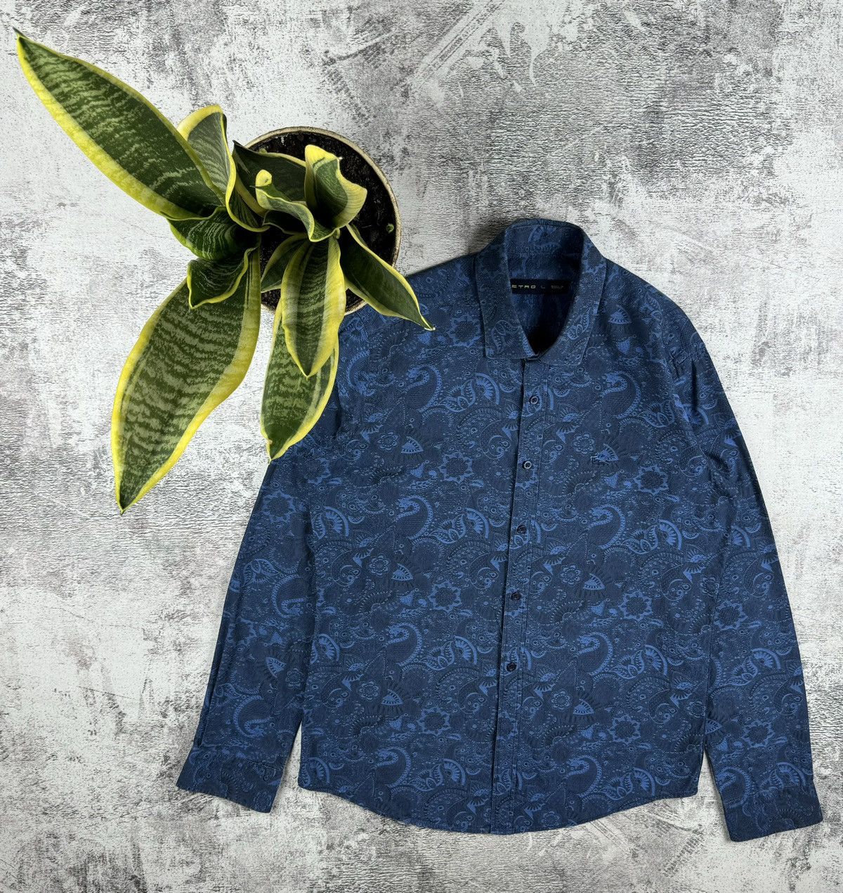 Etro Vintage Etro Milano Full Monogram Tie Dye Streetwear Shirt Size US L / EU 52-54 / 3 - 1 Thumbnail