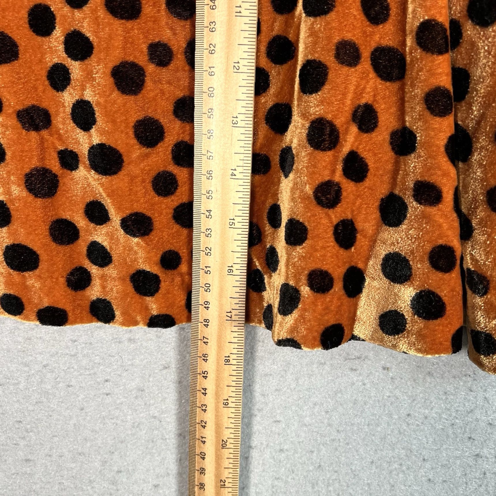 Madewell VINTAGE Madewell Velvet Leopard Dot Mini Skirt Womens Size 2 Orange Short Size 26" / US 2 / IT 38 - 3 Thumbnail